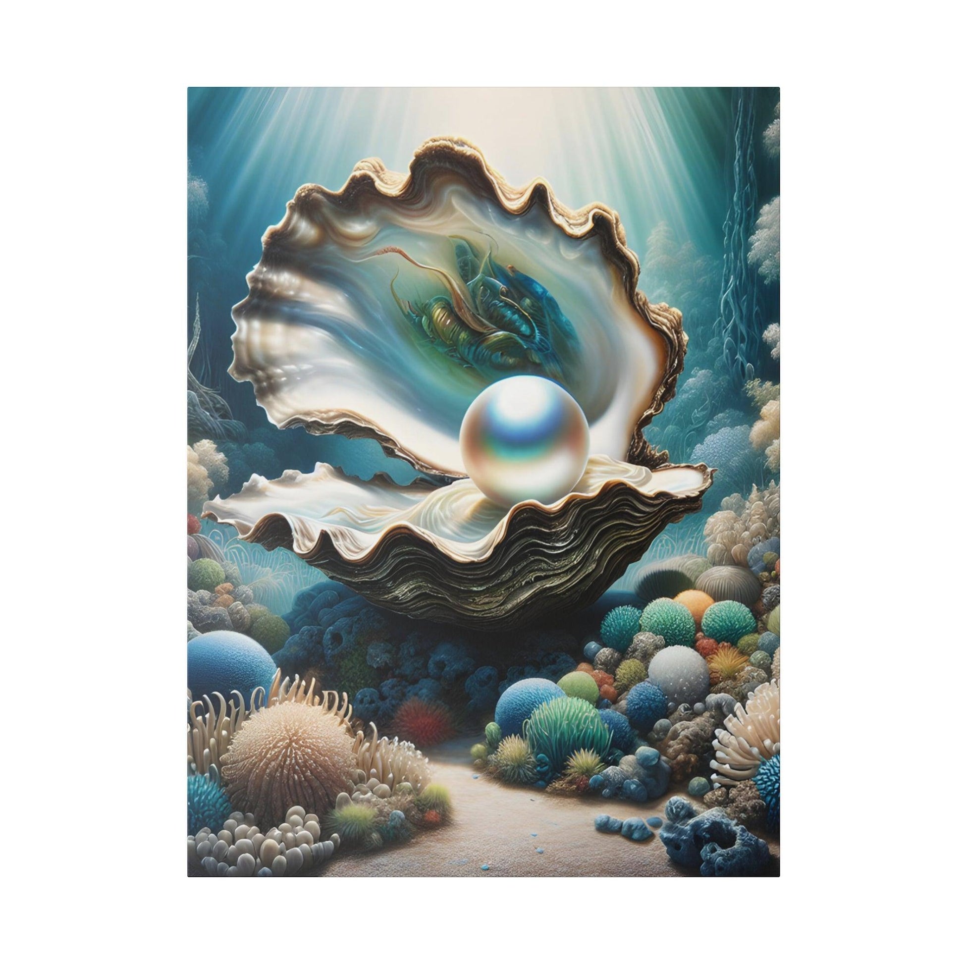 "Oyster Symphony: Canvas Wall Artistry" - The Alice Gallery