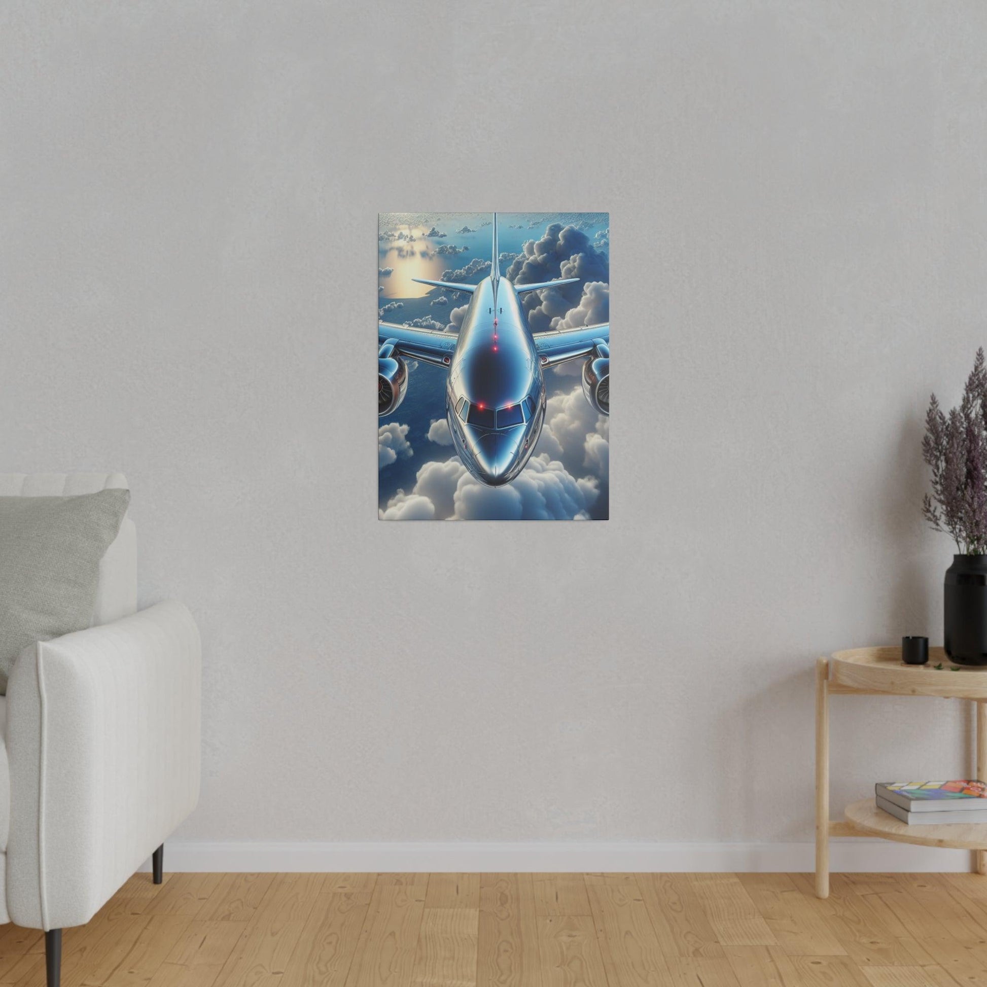 "Skybound Majesty: Airplane-inspired Canvas Wall Art" - The Alice Gallery