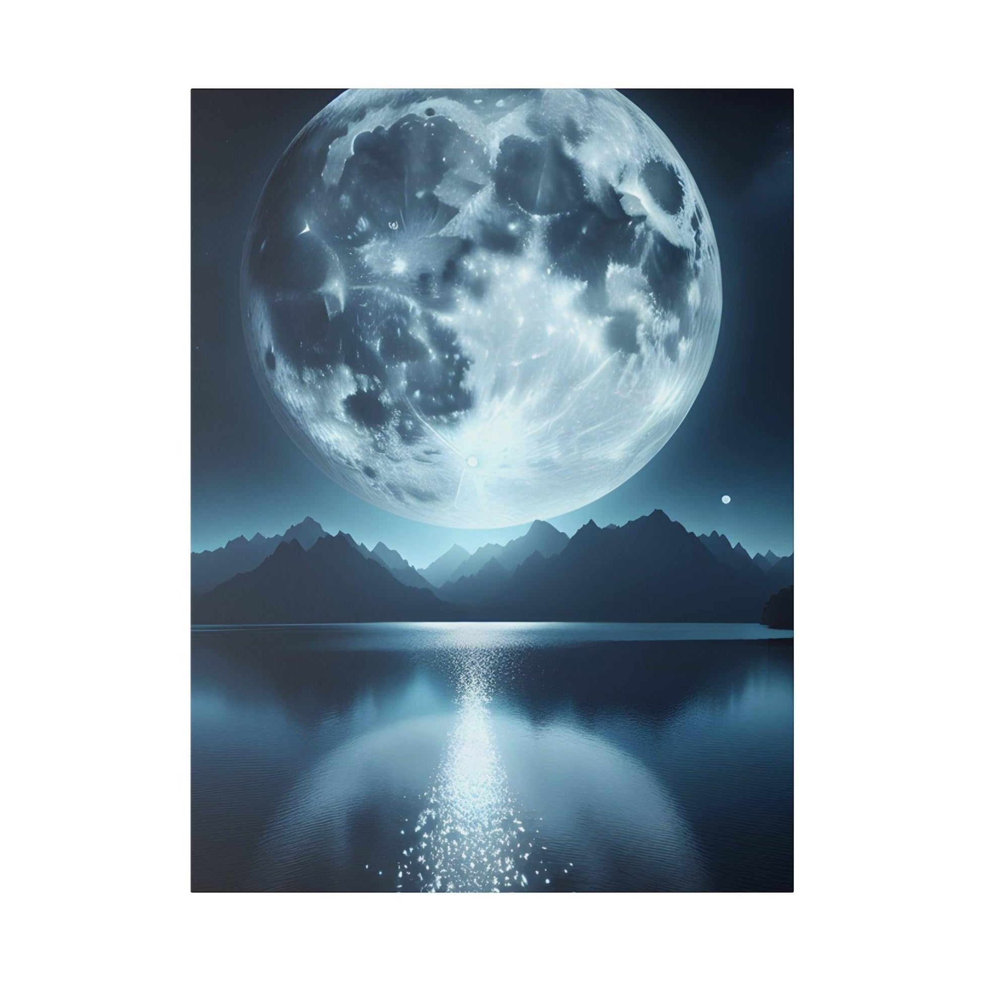 "Lunar Elegance: Majestic Moon Canvas Wall Art" - The Alice Gallery