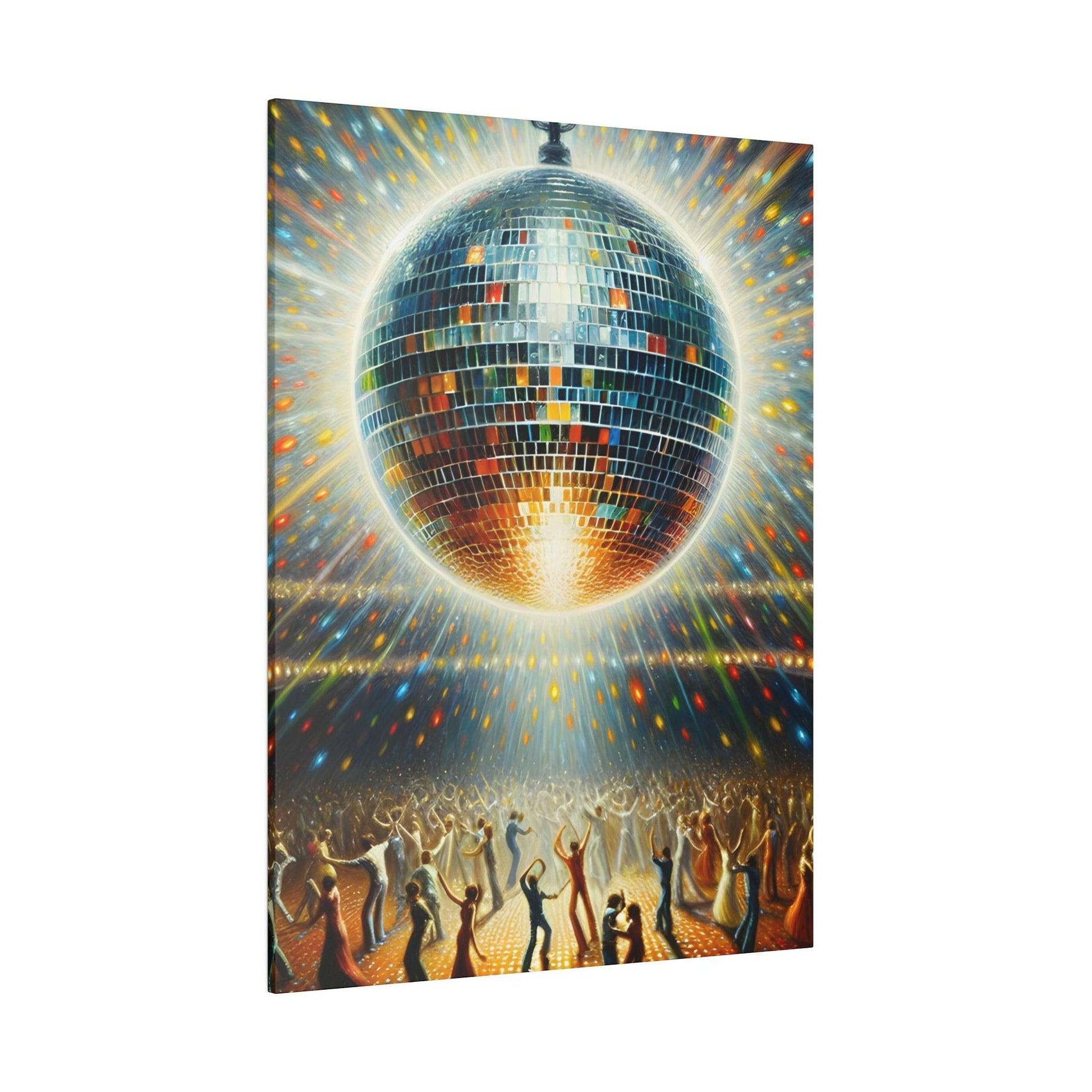 "GlitterGroove: Disco Ball Canvas Wall Art" - The Alice Gallery