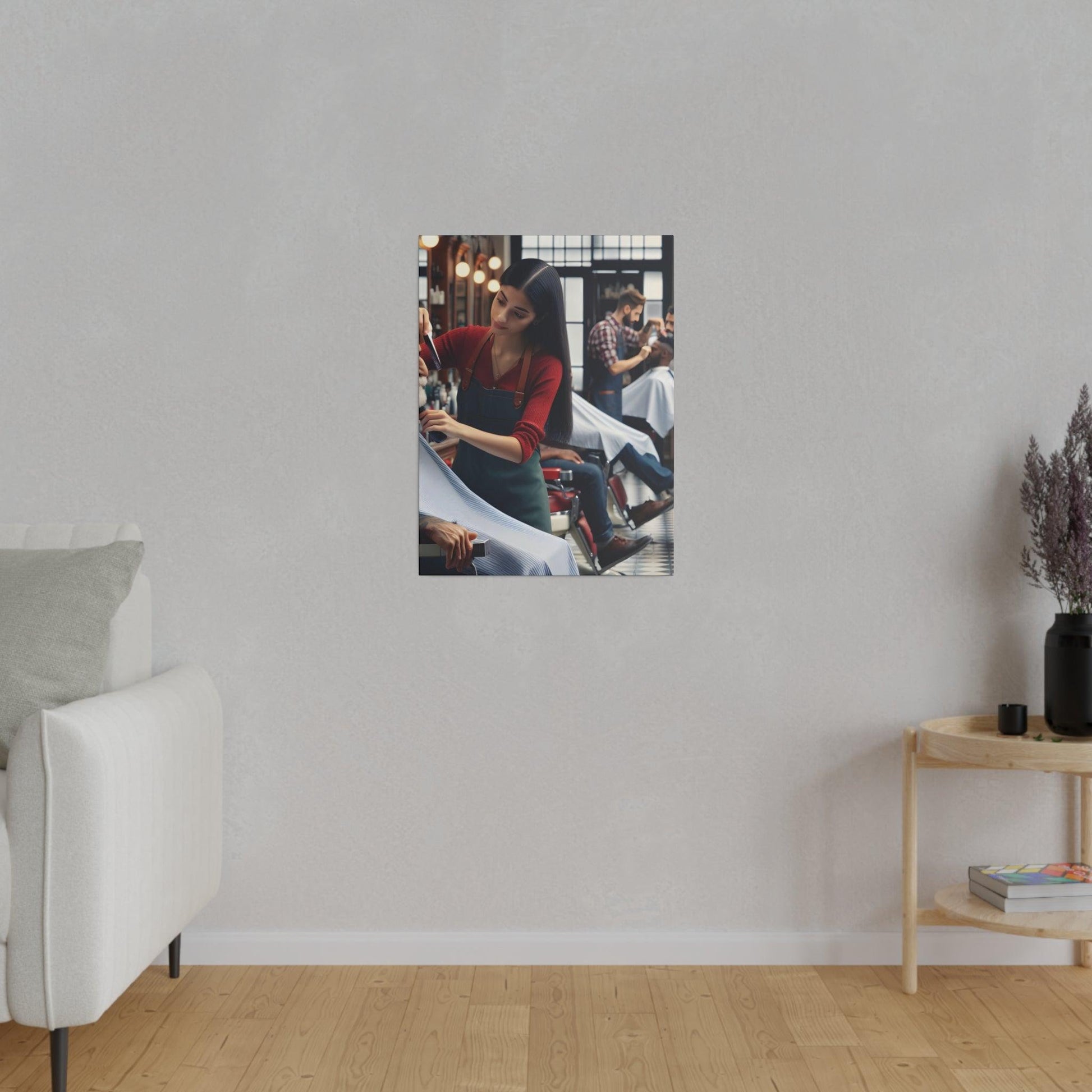 "Inspirations Styled: Barber Shop Charm Canvas Wall Art" - The Alice Gallery