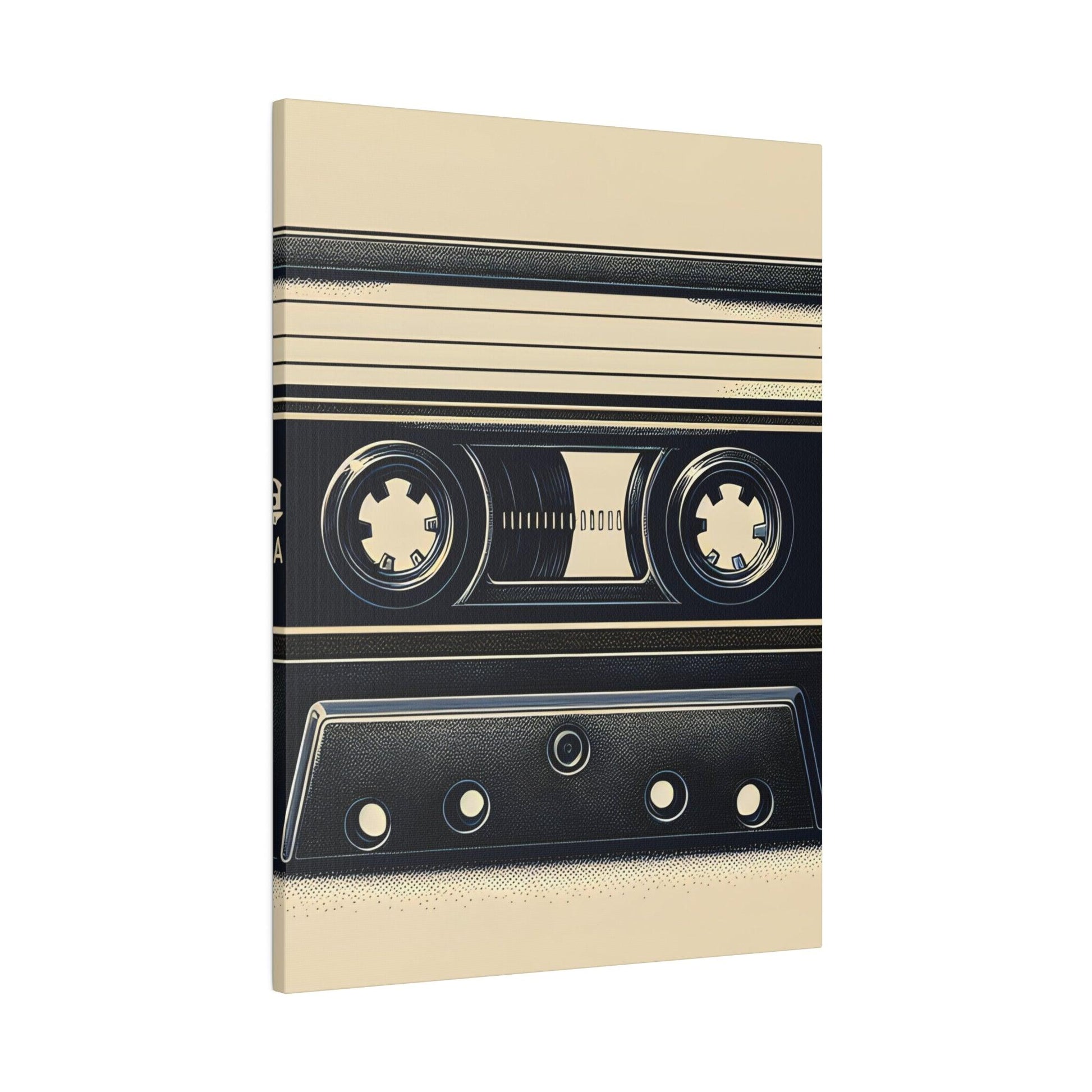 "Retro Rhythms Cassette Tape Canvas Art" - The Alice Gallery