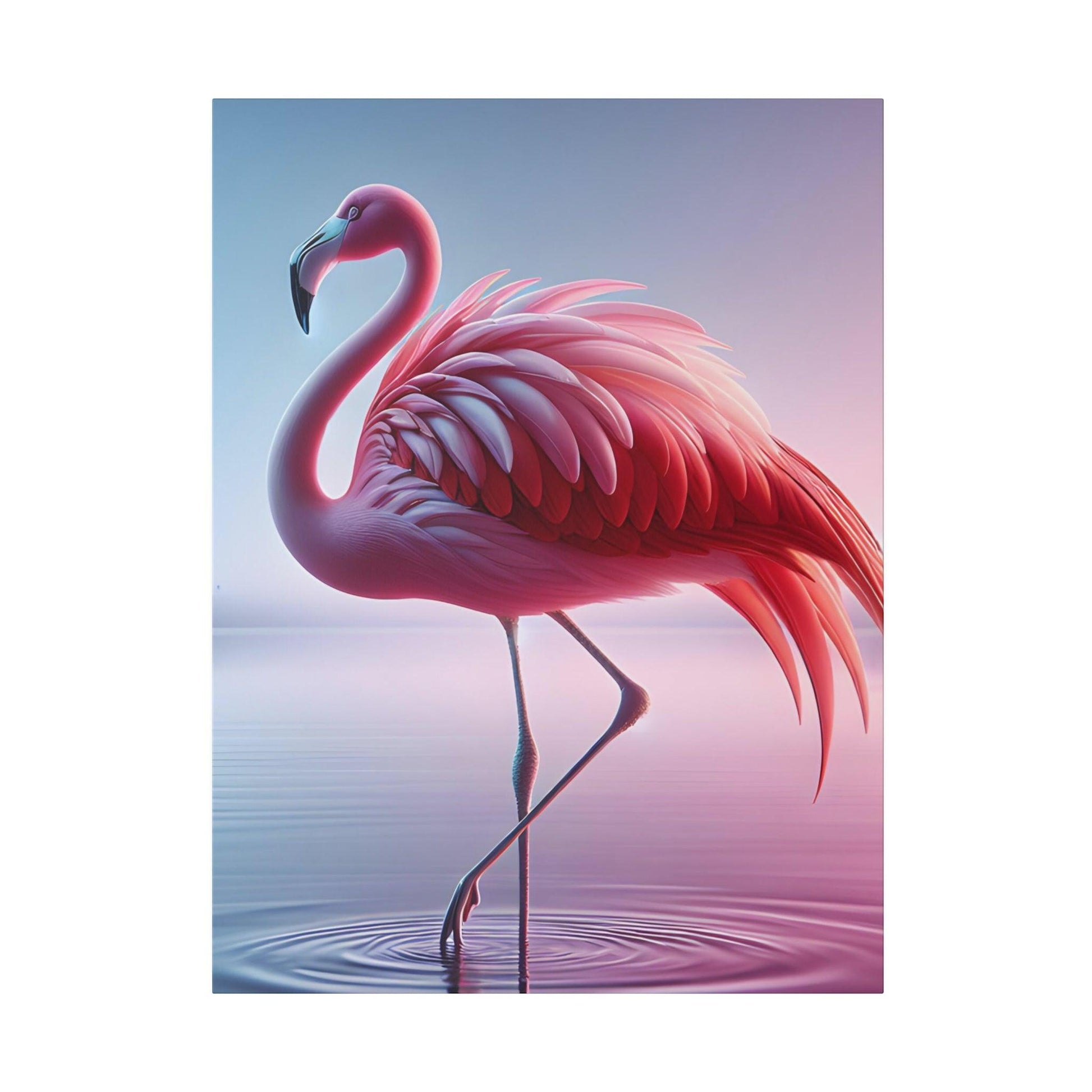 "Flamingo Fresco Paradise" Canvas Wall Art - The Alice Gallery