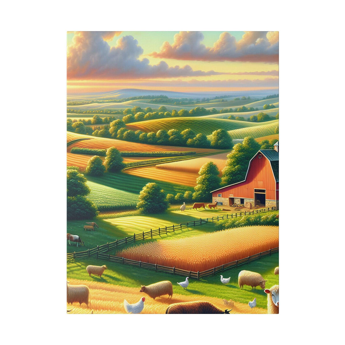 "Enchanting Farmstead Impressions: Canvas Wall Art" - The Alice Gallery