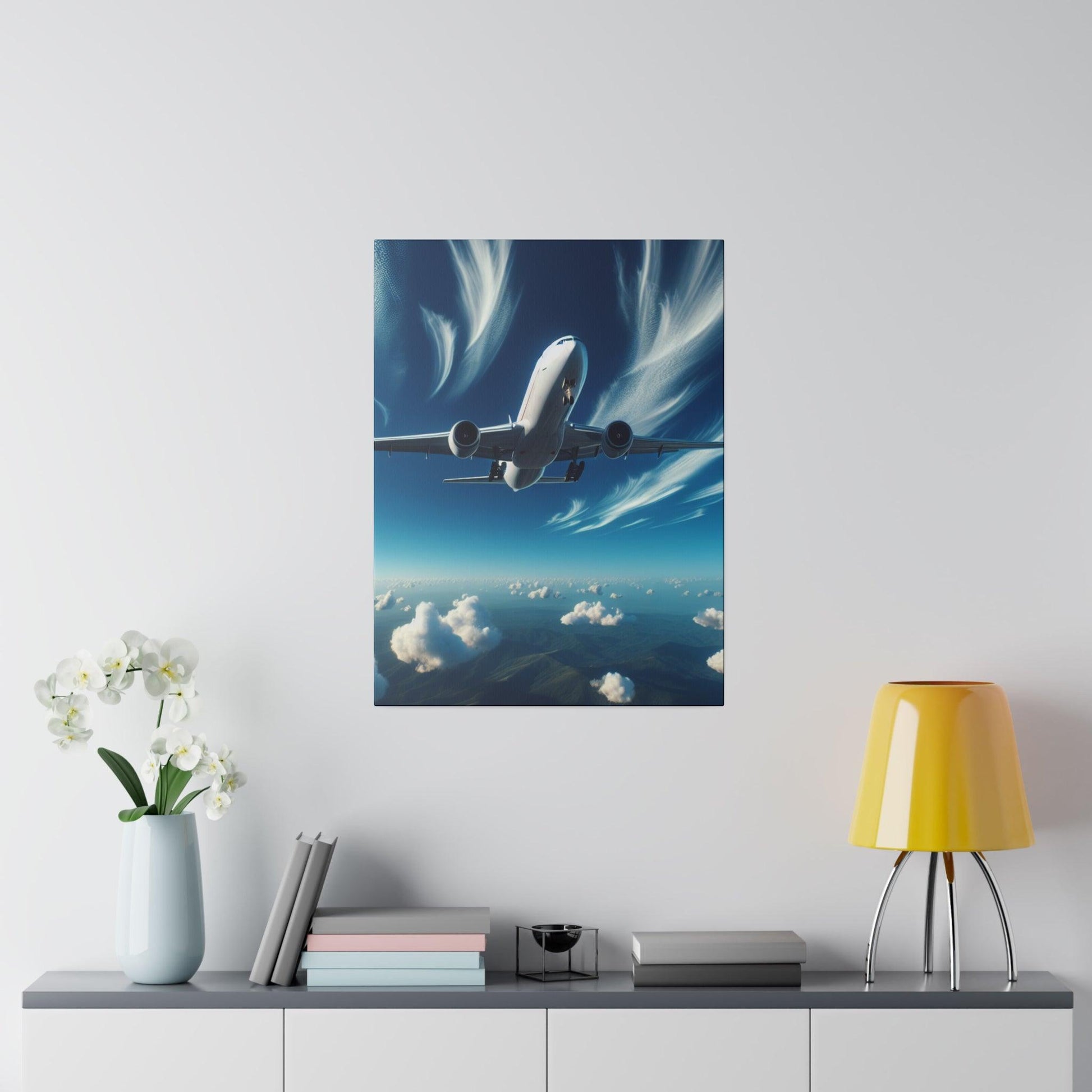 "Skybound Whispers: Airplane Canvas Wall Art Collection" - The Alice Gallery