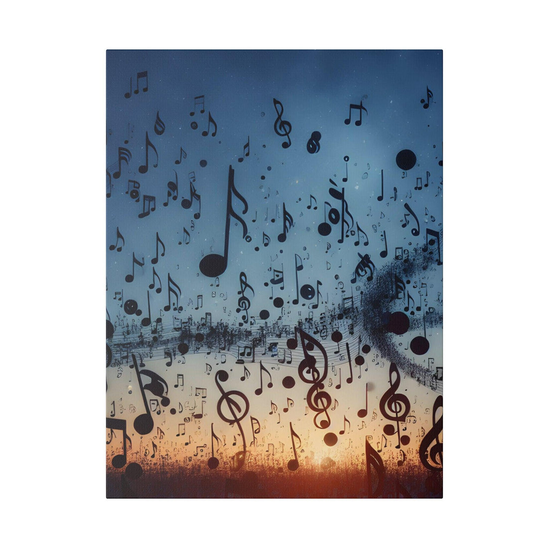 "Harmony Hues - Music Note Canvas Art" - The Alice Gallery