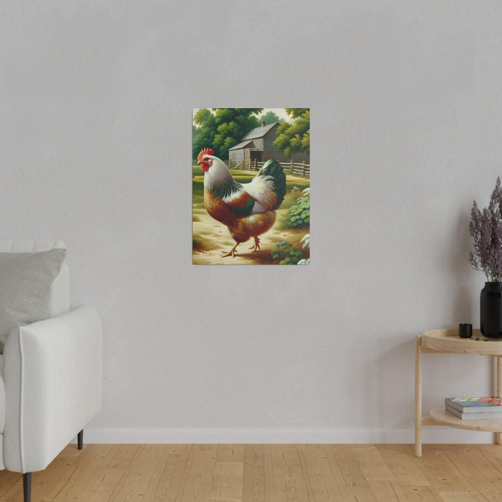 "Cluck Couture: Chic Chicken Canvas Wall Art" - The Alice Gallery