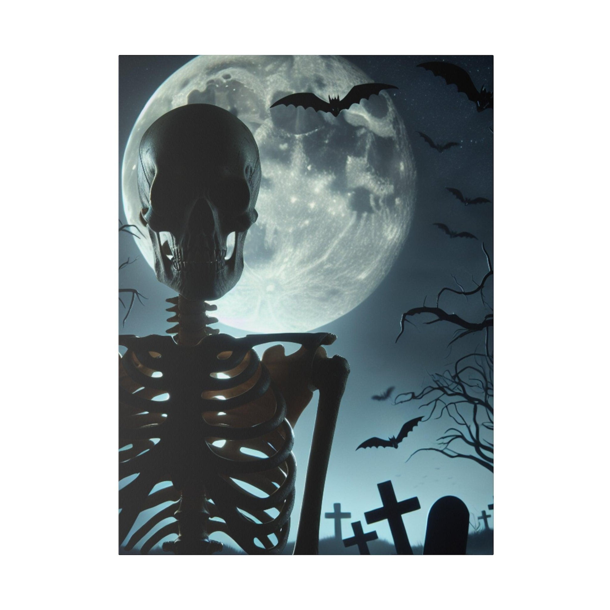 "Skeleton Whispers" Canvas Wall Art - The Alice Gallery