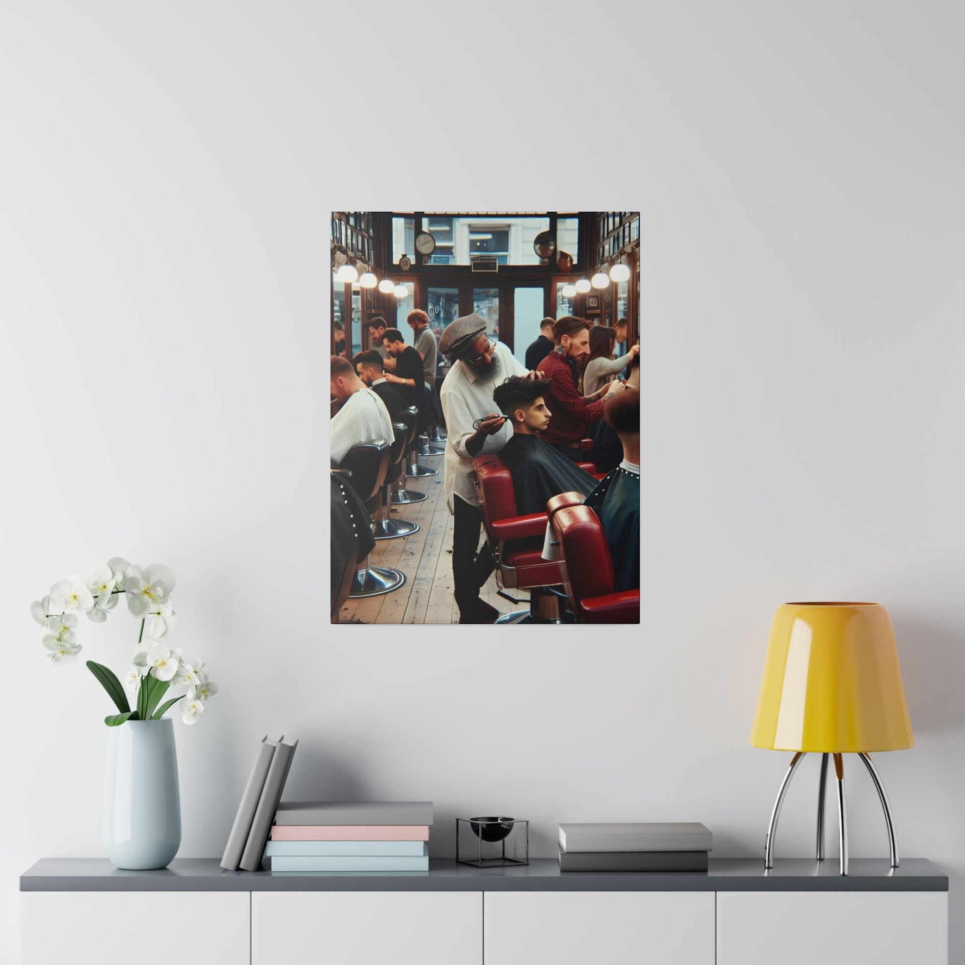 "Barber Shop Inspirations: Timeless Canvas Wall Art" - The Alice Gallery