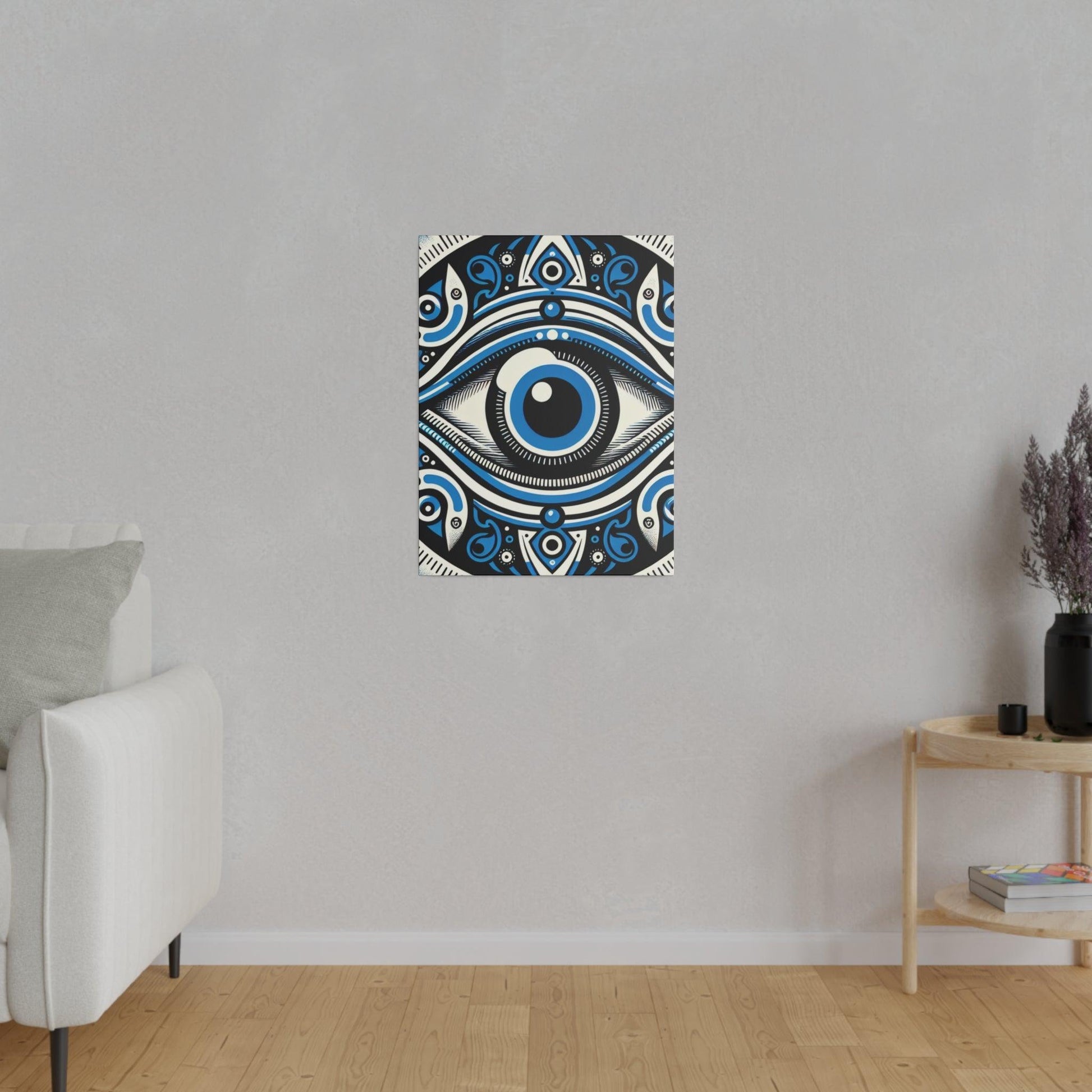 "Evil Eye Enigma: Captivating Canvas Wall Art" - Canvas - The Alice Gallery