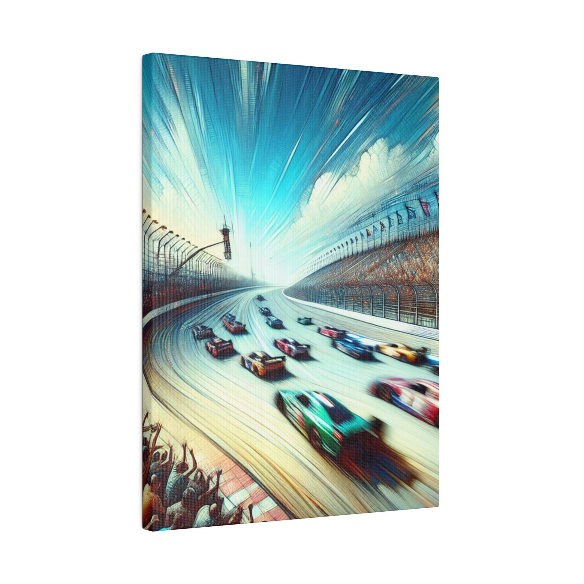 "Race Track Rhapsody: A Canvas Wall Art Experience" - The Alice Gallery