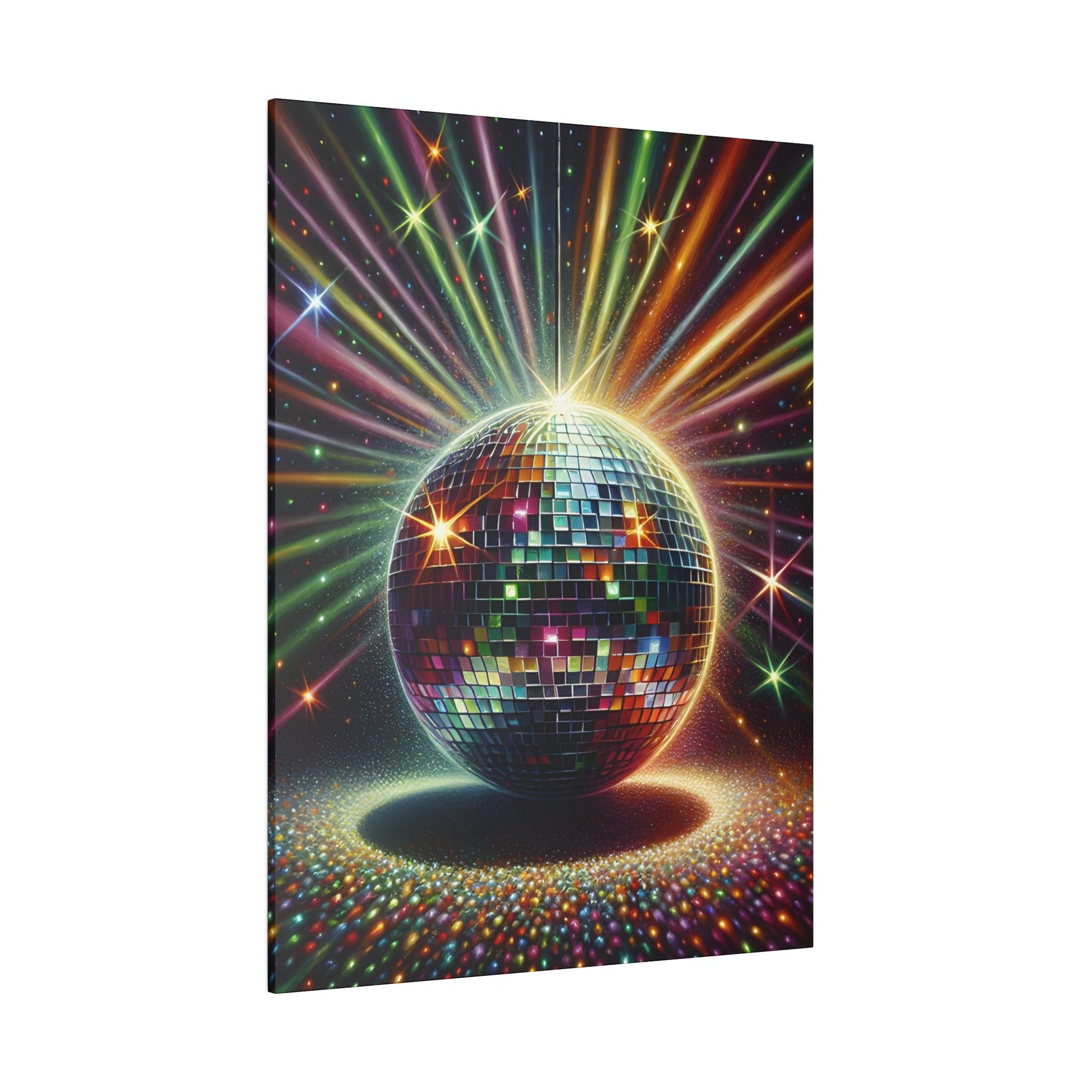 "Glitter Groove: The Disco Ball Canvas Wall Art" - The Alice Gallery