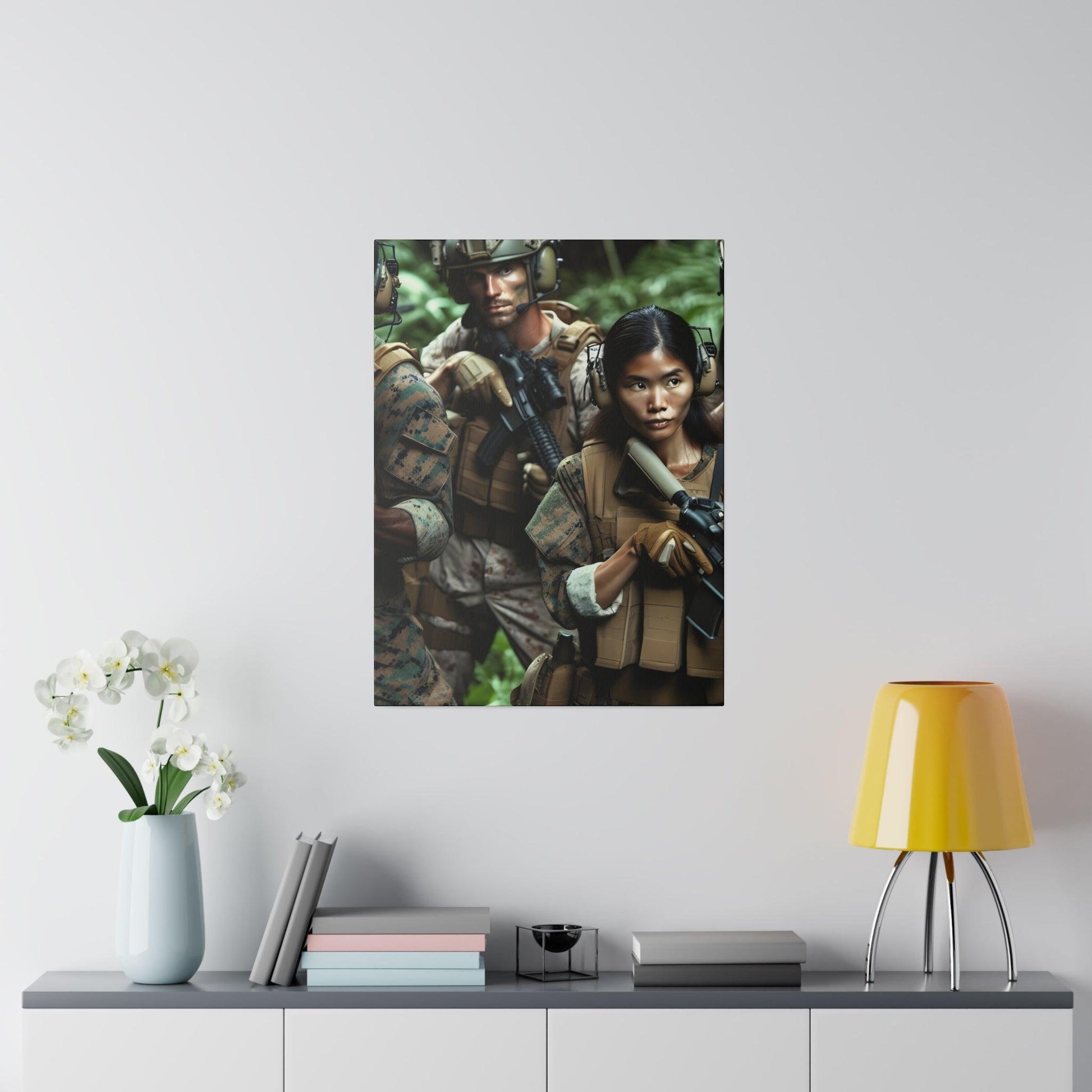 "Marine Corp Valor Visions: Inspirational Canvas Wall Art" - The Alice Gallery