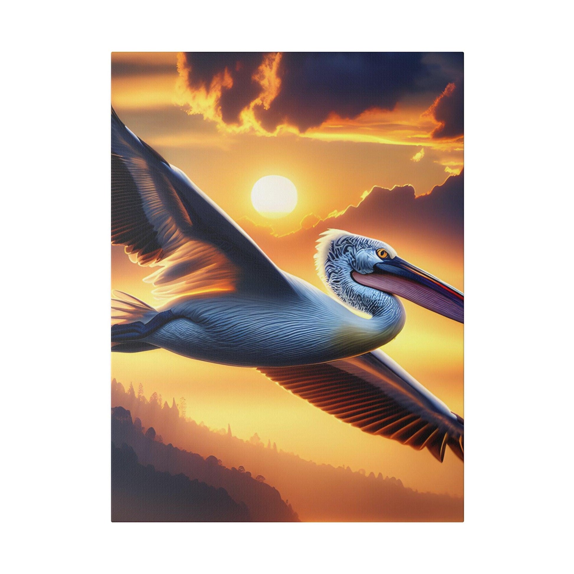 "Pelican Splendor: Stunning Canvas Wall Art" - The Alice Gallery