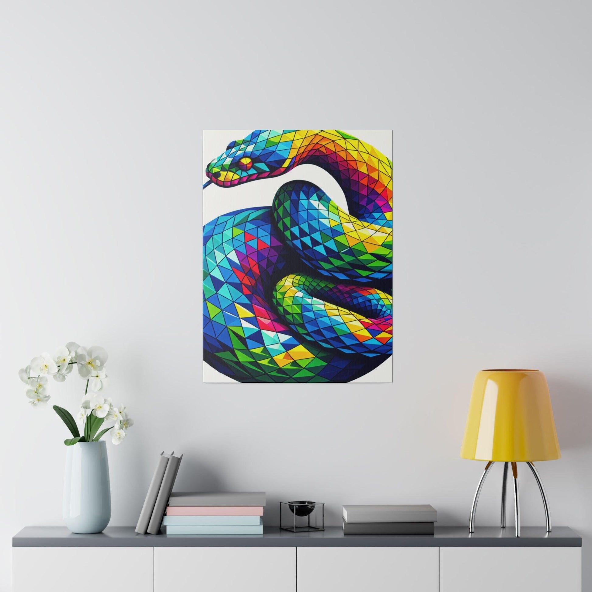 "Serpentine Elegance: Exquisite Snake-Inspired Canvas Wall Art" - The Alice Gallery