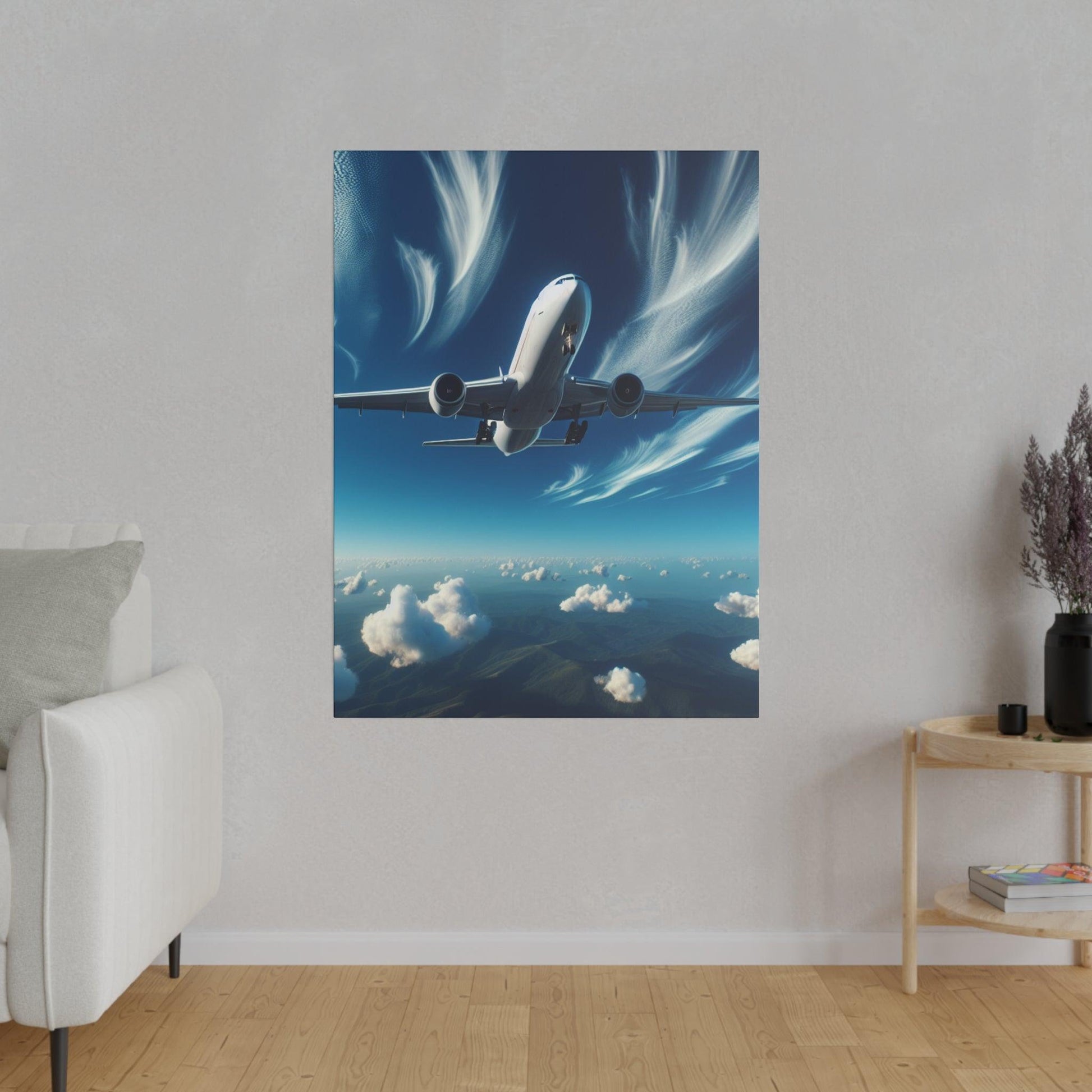 "Skybound Whispers: Airplane Canvas Wall Art Collection" - The Alice Gallery