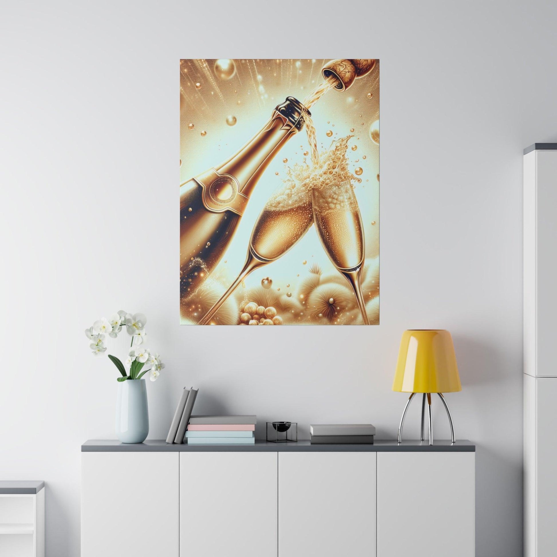 "Champagne Whispers Canvas Wall Art" - The Alice Gallery