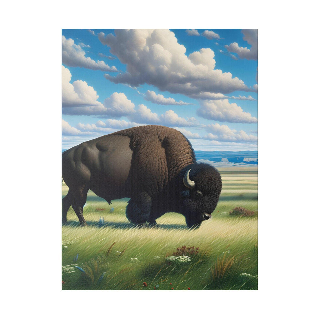 "Buffalo Whisper: Majestic Plains Canvas Art" - The Alice Gallery