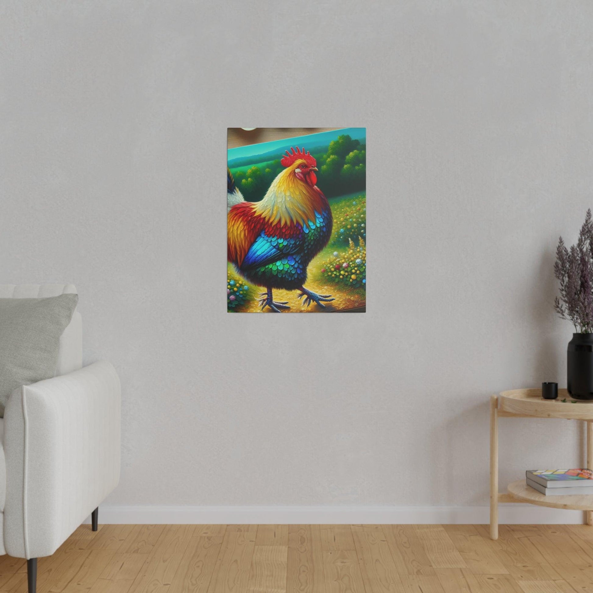"Chic Chateau Chicken Canvas Wall Art" - The Alice Gallery