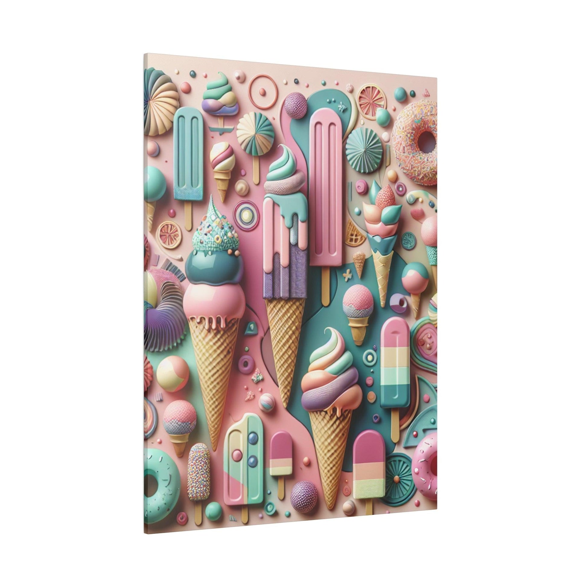"Scoops of Serenity: Ice Cream Inspired Canvas Wall Art" - The Alice Gallery
