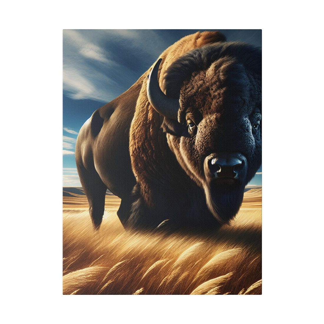 "Buffalo Majesty - The Unleashed Spirit Canvas Art" - The Alice Gallery