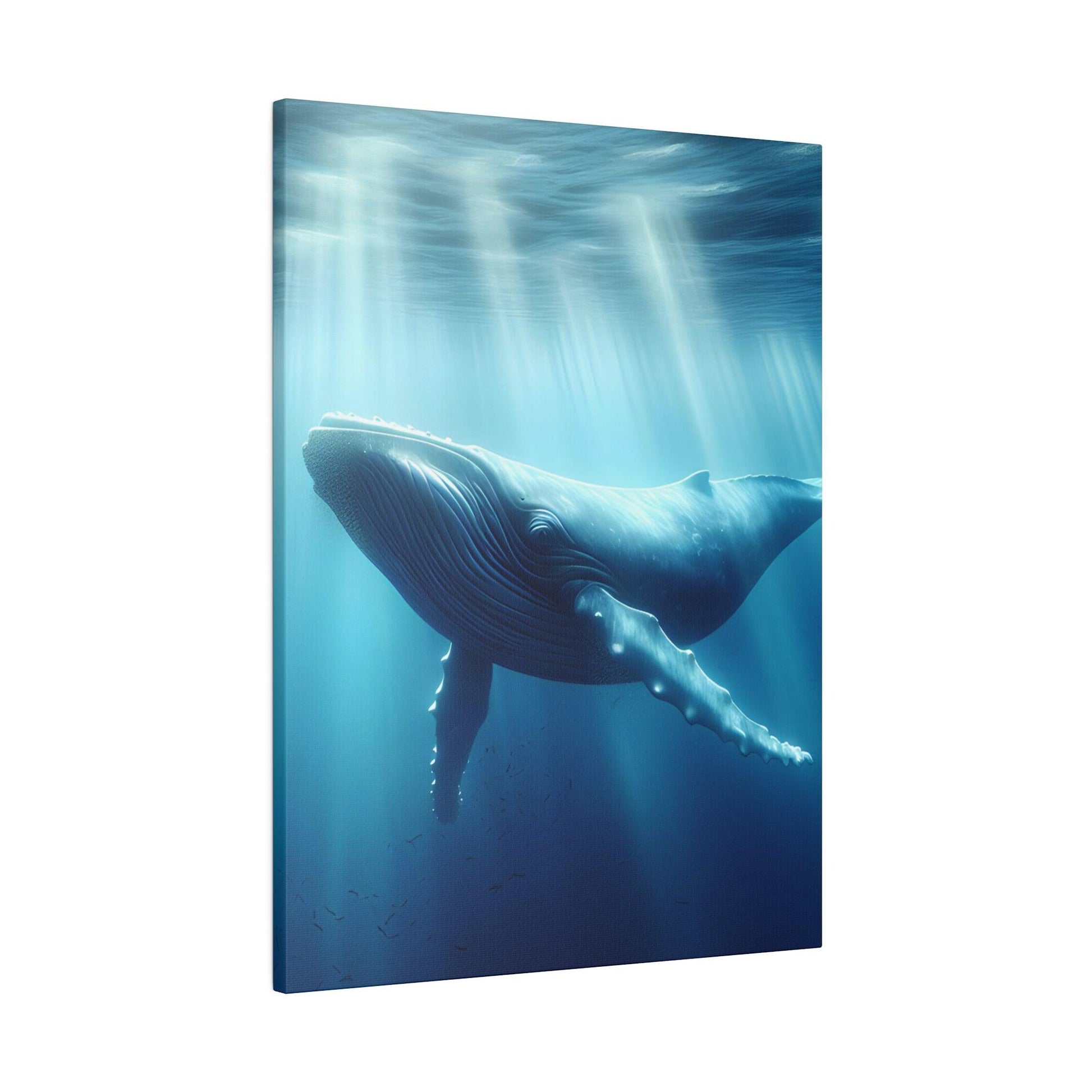 "Whale's Song: A Majestic Seascape Canvas Wall Art" - The Alice Gallery
