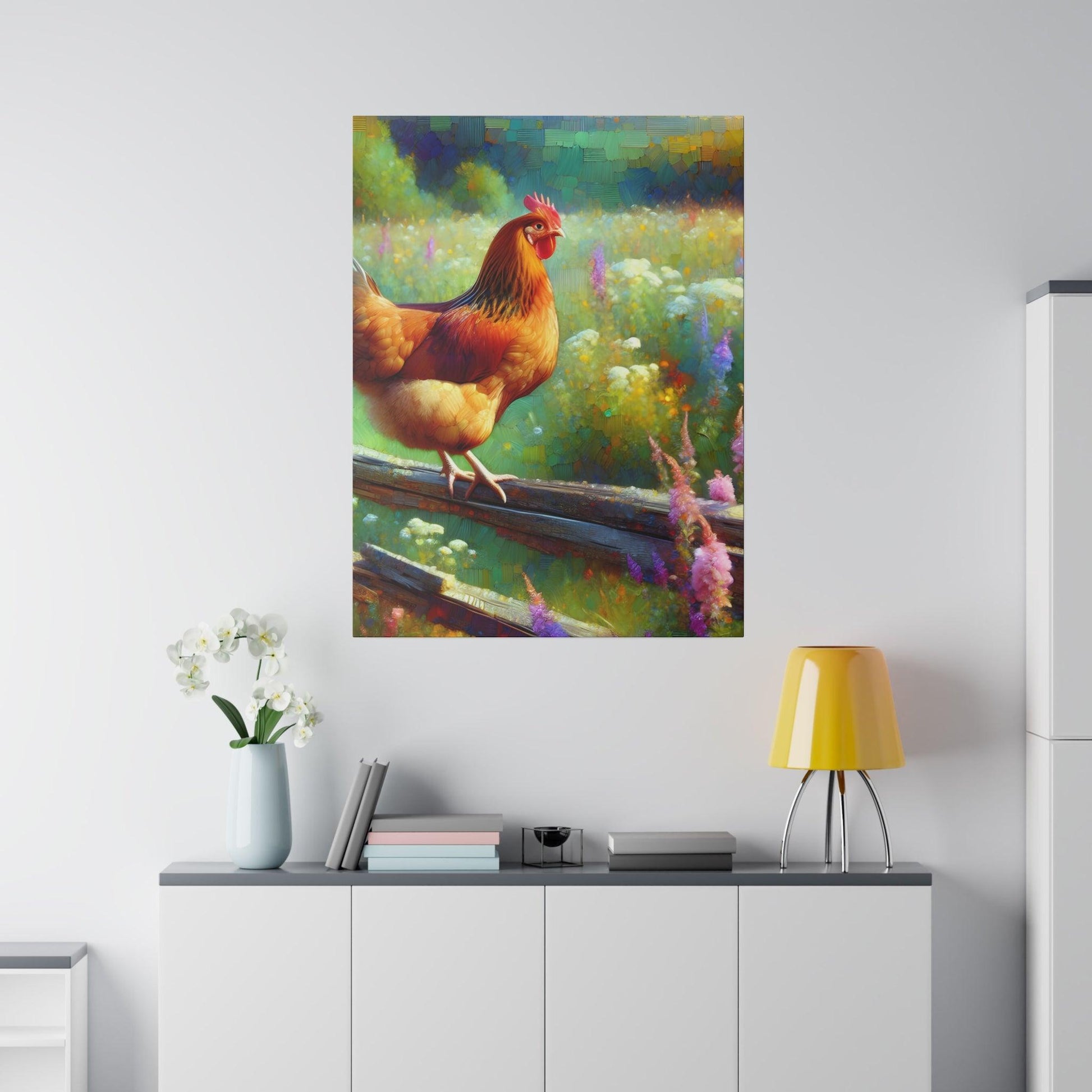 "Chicken Impressions: Charming Canvas Wall Art" - The Alice Gallery
