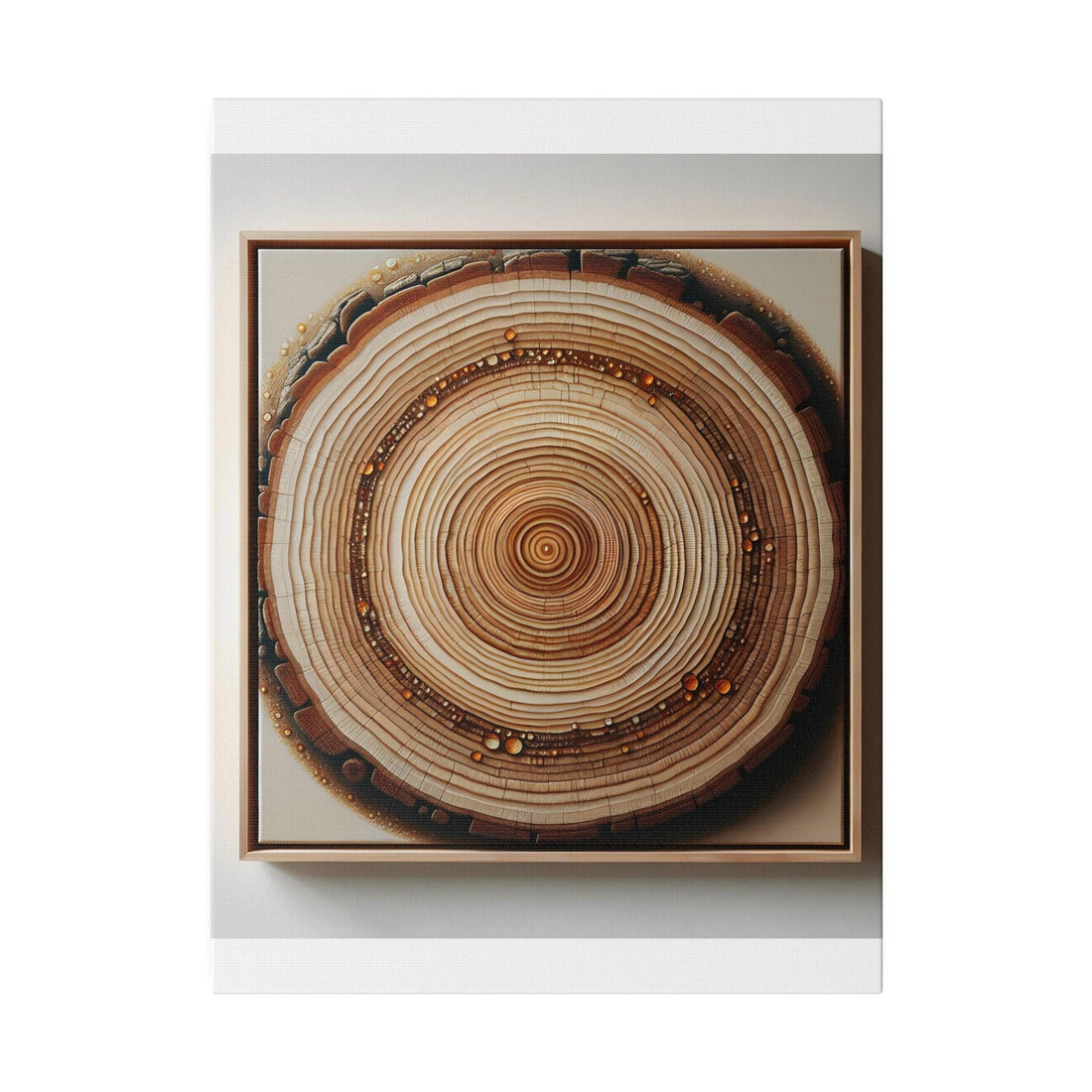 "Nature's Symphony: Tree Ring Canvas Wall Art" - The Alice Gallery