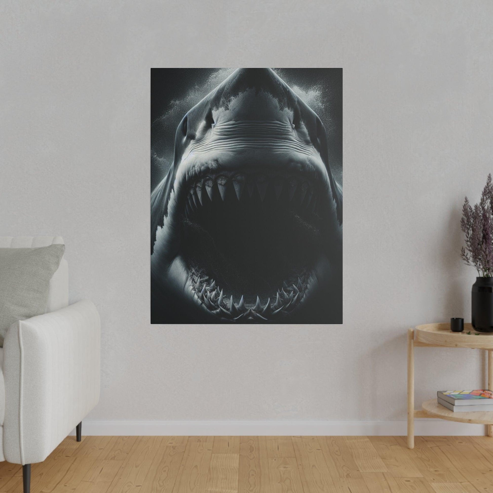 "Shark Majesty - Captivating Canvas Wall Art" - The Alice Gallery