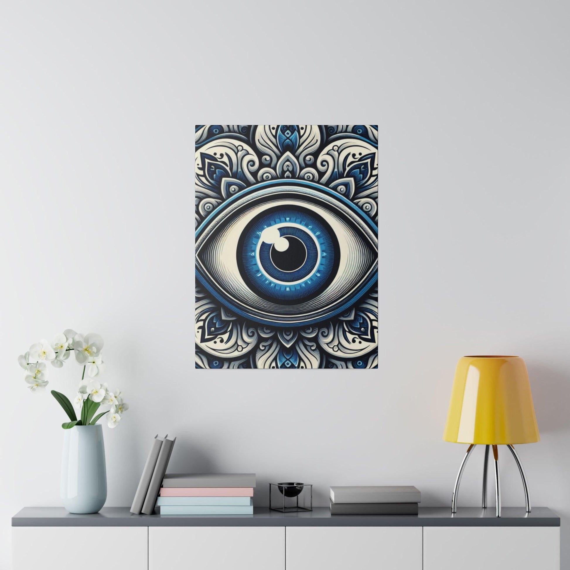 "Evil Eye Elegance" Canvas Wall Art - Canvas - The Alice Gallery
