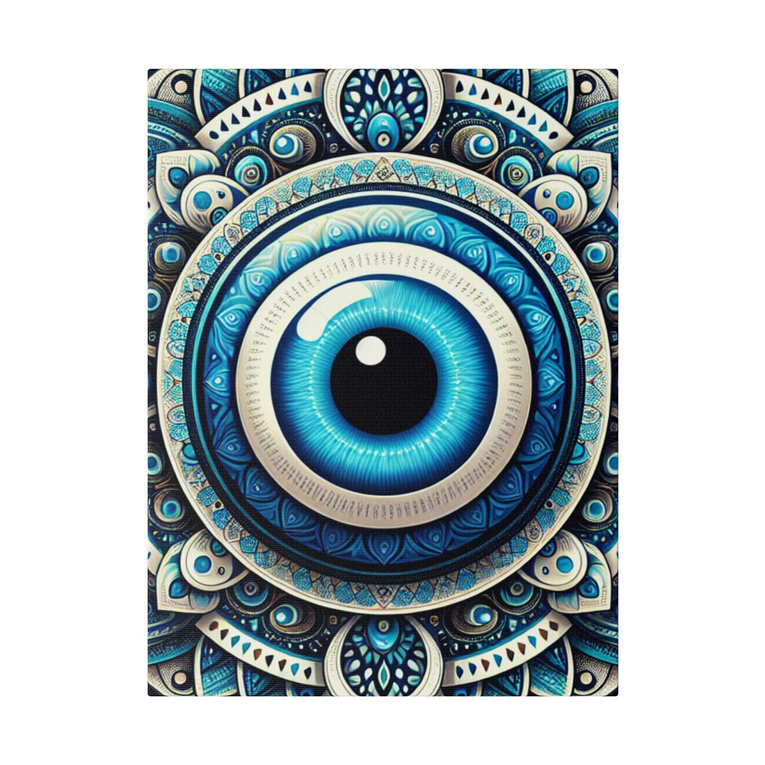 "Enigmatic Evil Eye Enclave Canvas Wall Art" - Canvas - The Alice Gallery