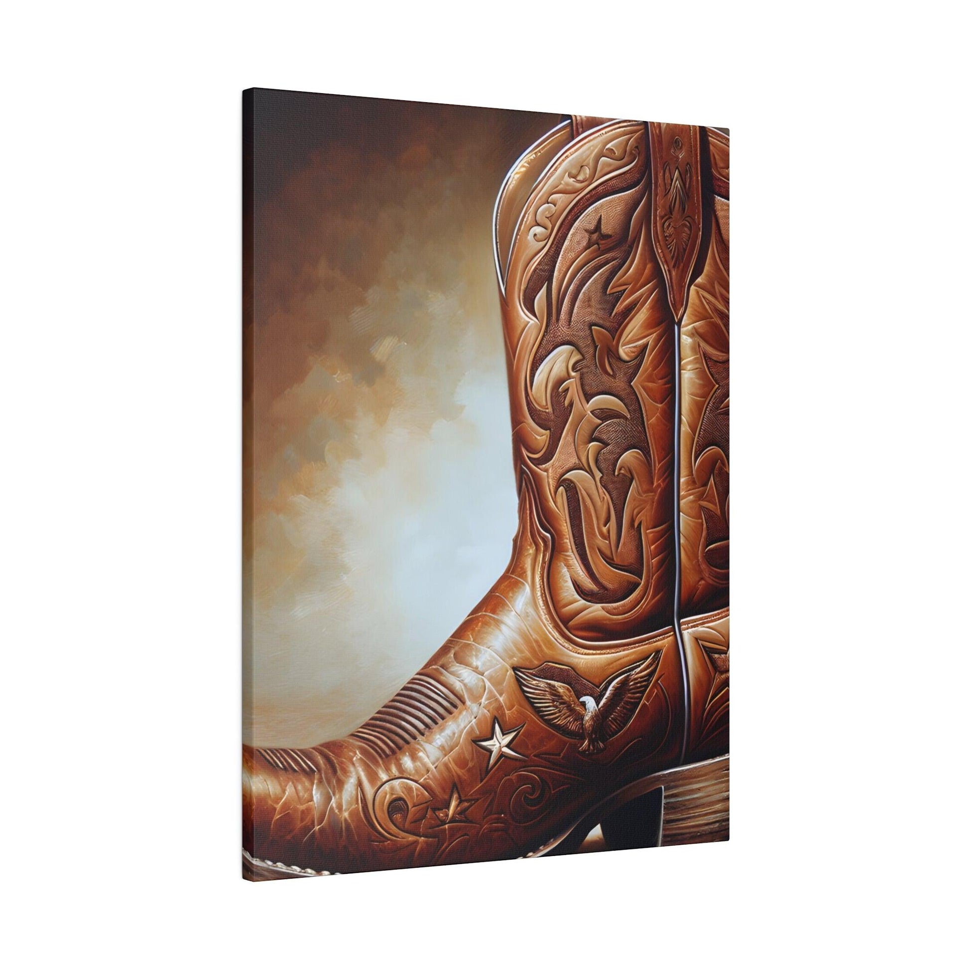 "Western Whispers: A Cowboy Boots Canvas Art Odyssey" - The Alice Gallery
