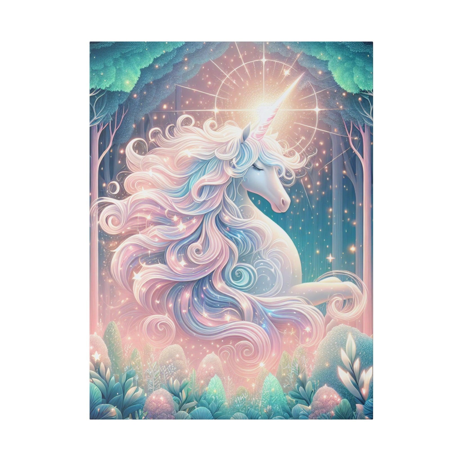"Enchanted Unicorn Whispers" Canvas Wall Art - Canvas - The Alice Gallery
