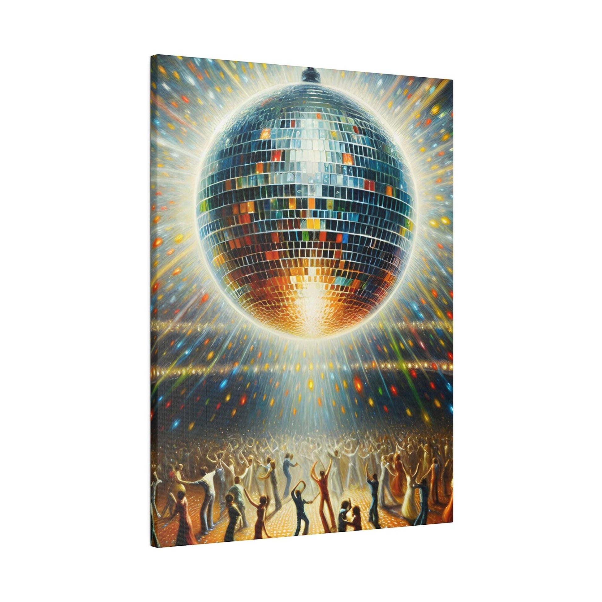 "GlitterGroove: Disco Ball Canvas Wall Art" - The Alice Gallery