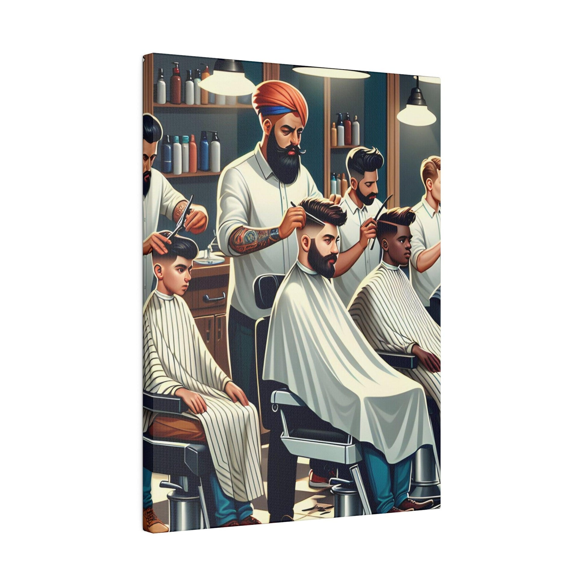"Cut Above The Rest: Vintage Barber Shop Canvas Wall Art" - The Alice Gallery