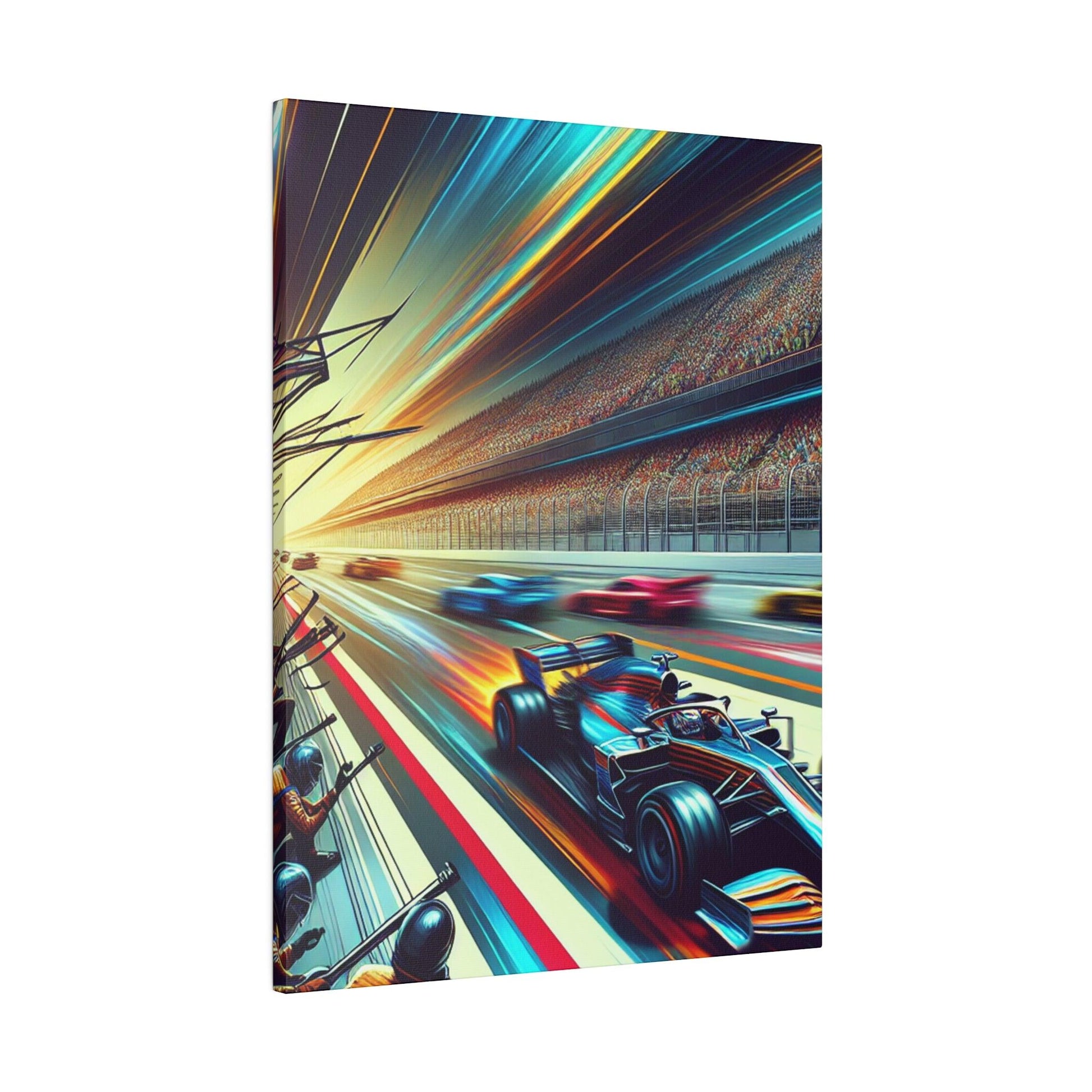 "Thrill Trail: The Canvas Wall Art of the Race Track's Majestic Motions" - The Alice Gallery