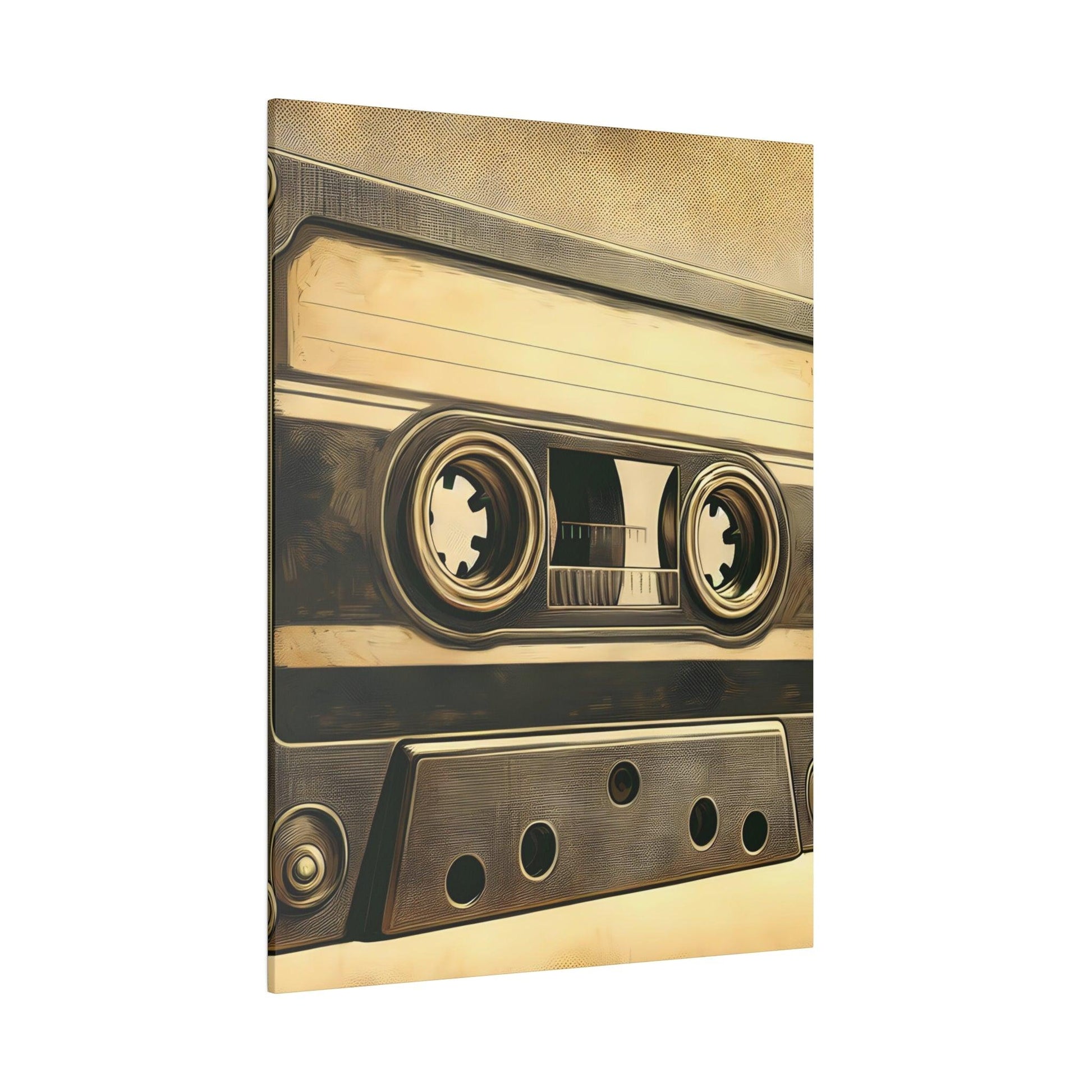 "Retro Rhythm: Cassette Tape Canvas Masterpiece" - The Alice Gallery