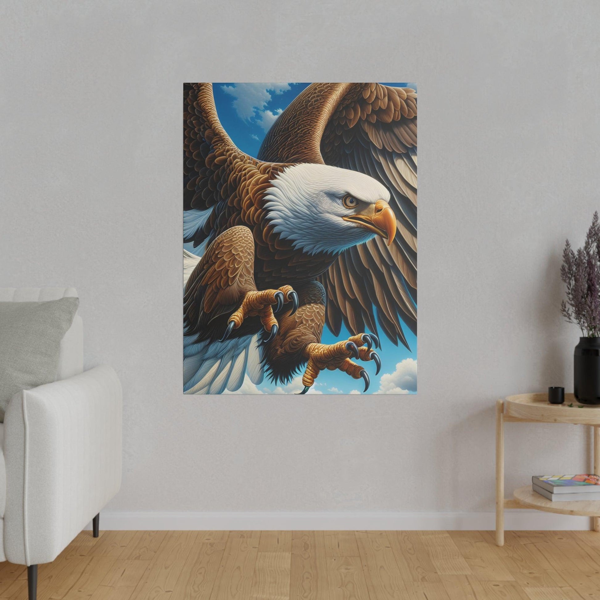 "Eagle's Spirit: Inspiring Skyline Canvas Wall Art" - The Alice Gallery
