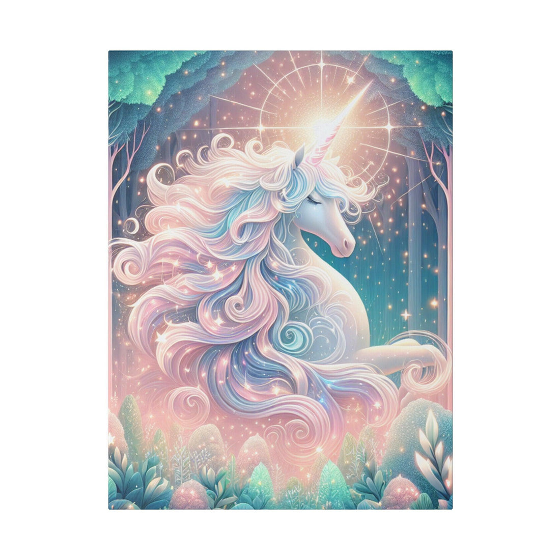 "Enchanted Unicorn Whispers" Canvas Wall Art - Canvas - The Alice Gallery