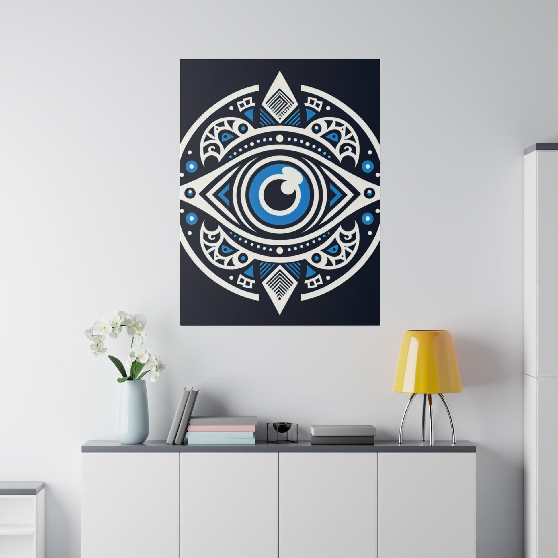 "Enchanting Vision: Evil Eye Canvas Wall Art" - Canvas - The Alice Gallery