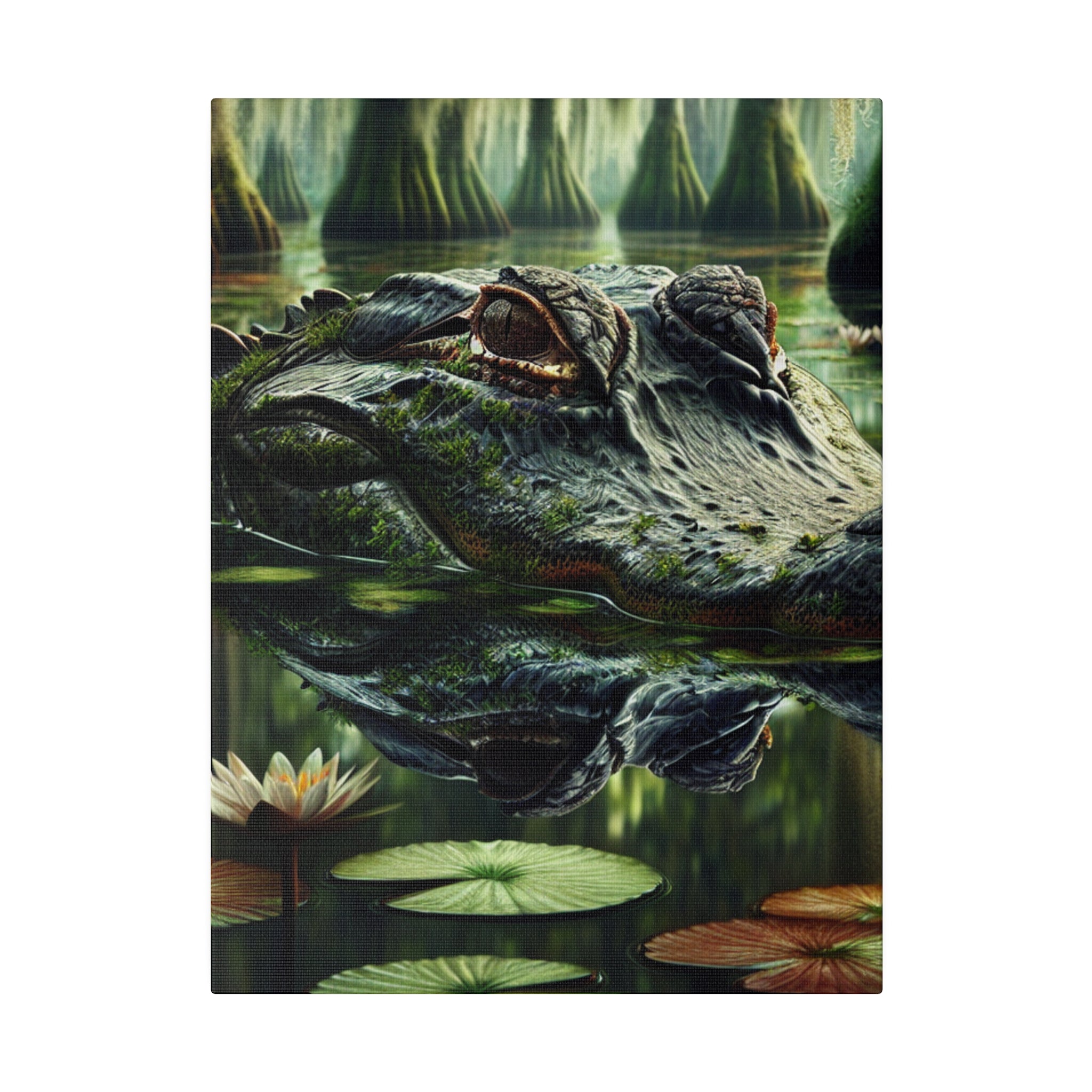 "Alligator Elegance: Captivating Canvas Wall Art"