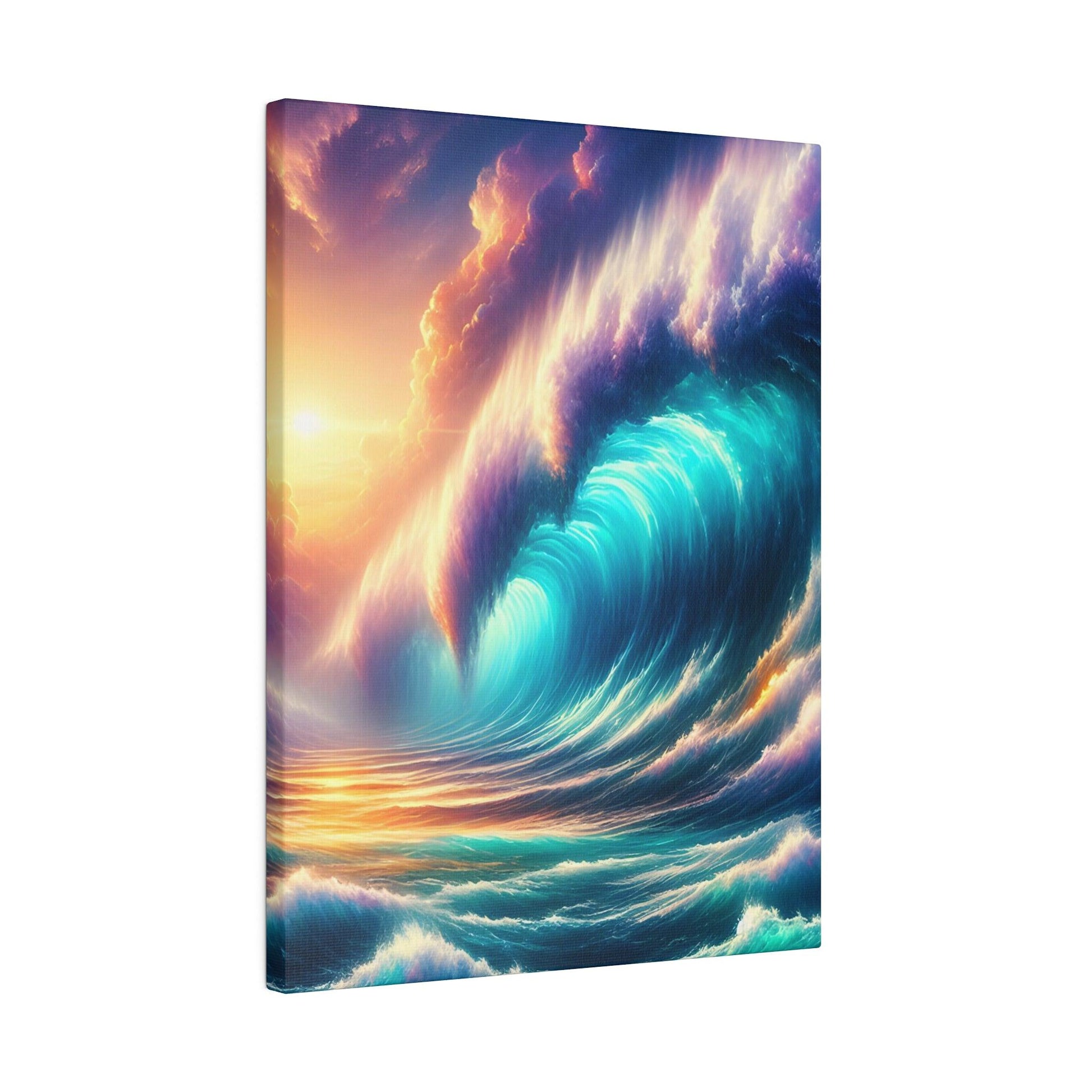 "Ocean Whisper: Majestic Wave Canvas Wall Art" - The Alice Gallery