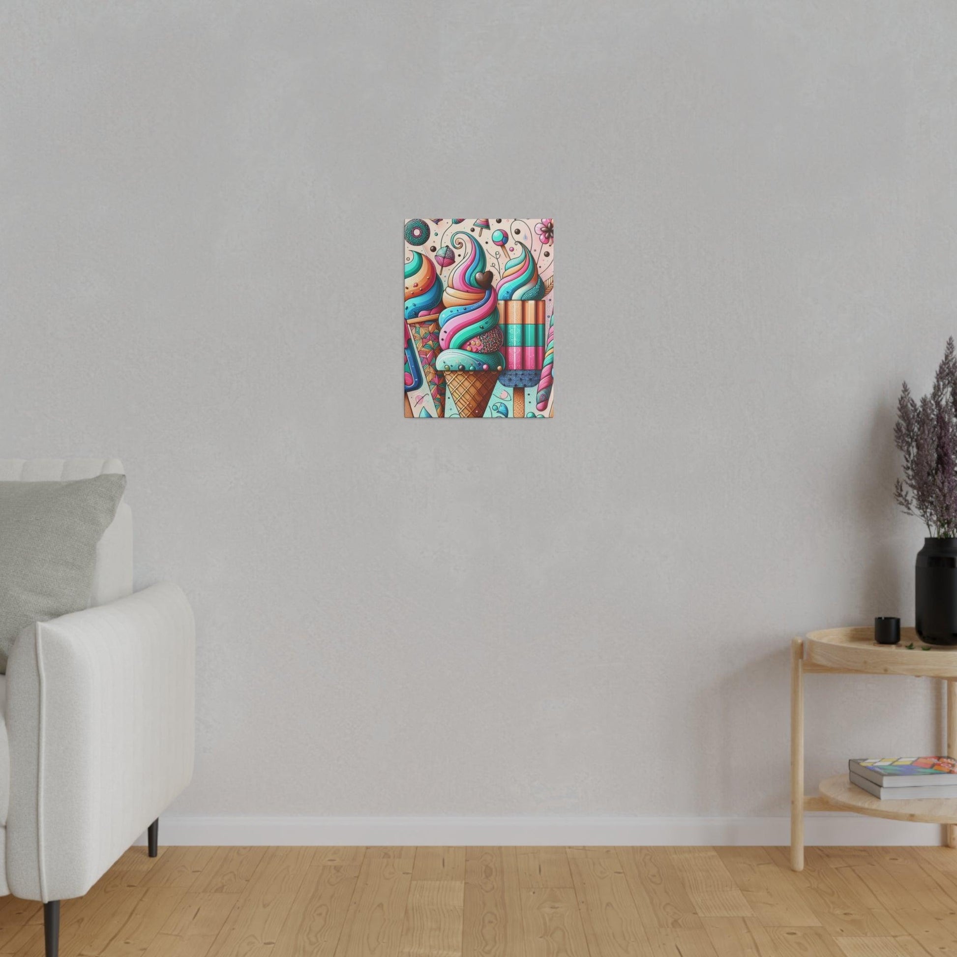 "Ice Cream Whimsy: Canvas Wall Art Extravaganza" - The Alice Gallery