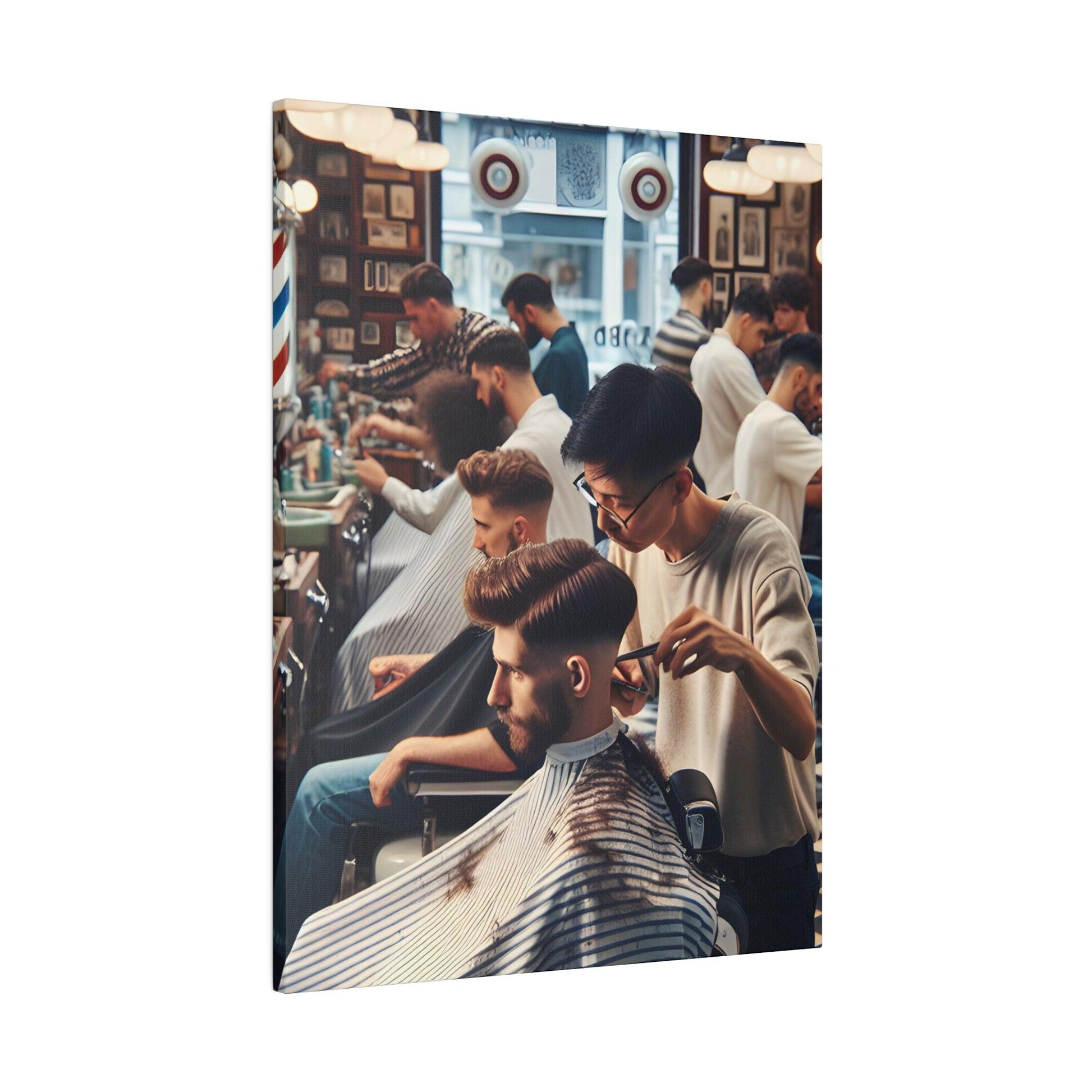 "Barber Shop Legacy: Tribute Wall Art Canvas" - The Alice Gallery