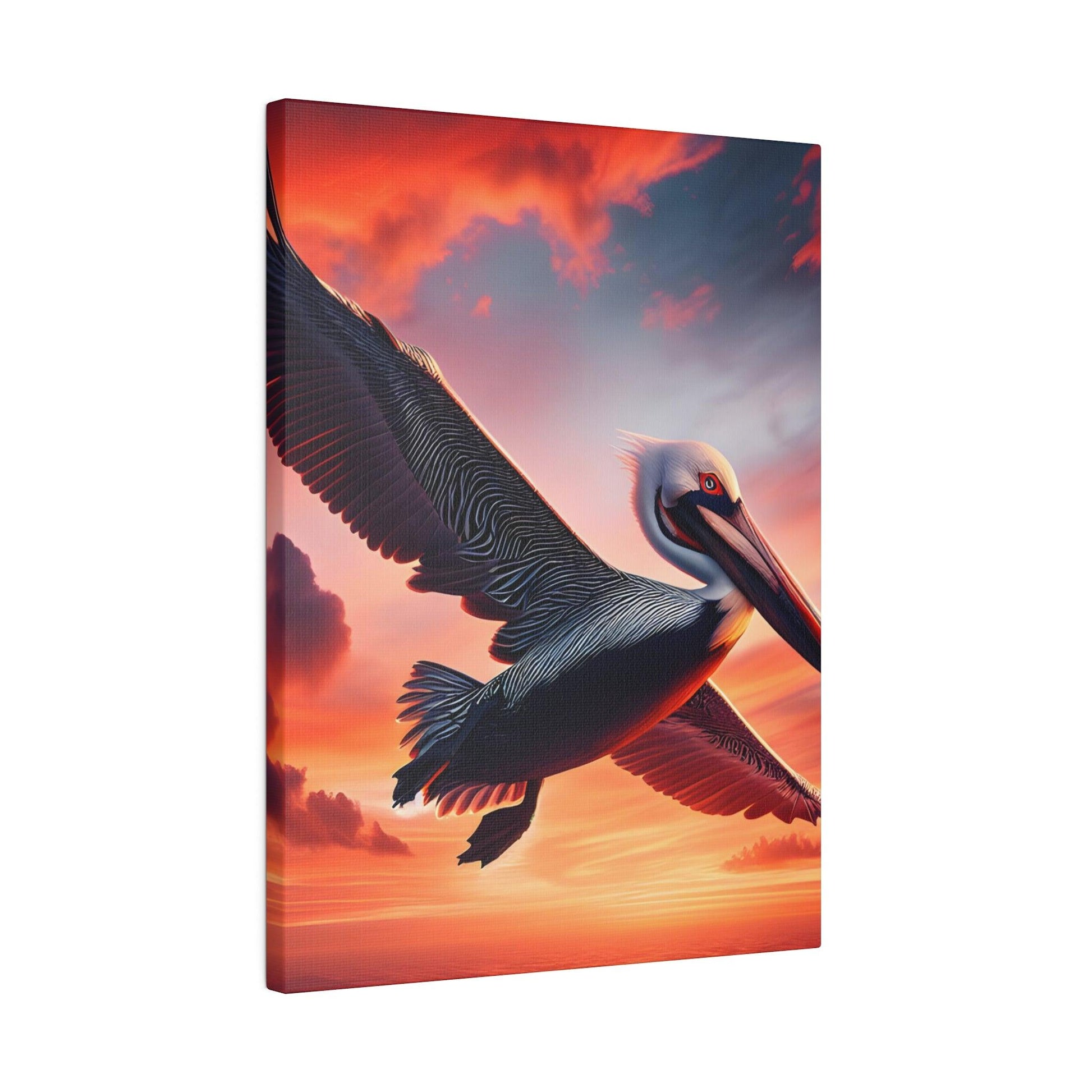 "Pelican Paradise: Expressive Canvas Wall Art" - The Alice Gallery