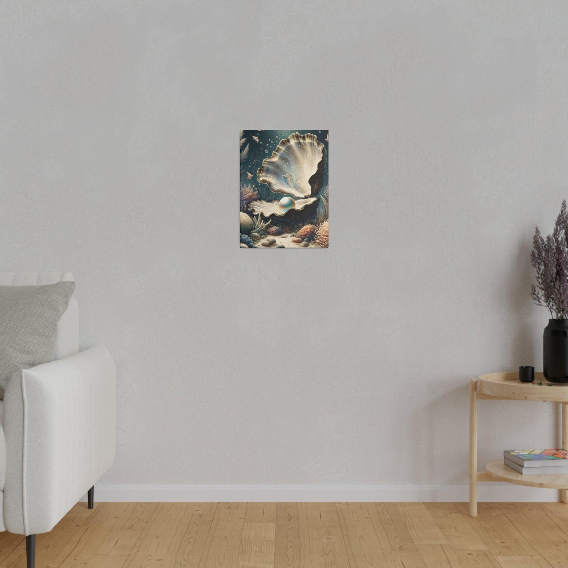 "Oyster Glimmer: Captivating Canvas Wall Art" - The Alice Gallery