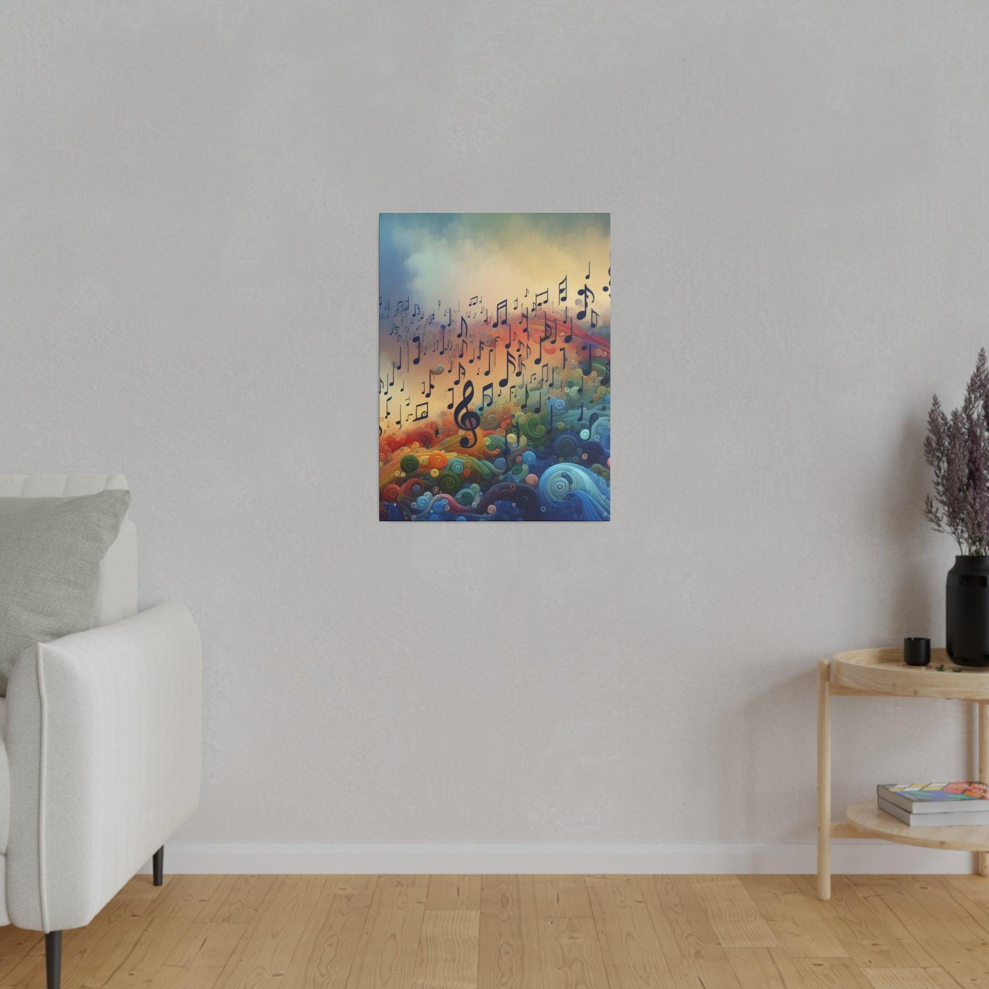 "Melodic Muse: Music Note Masterpiece Canvas Wall Art" - The Alice Gallery