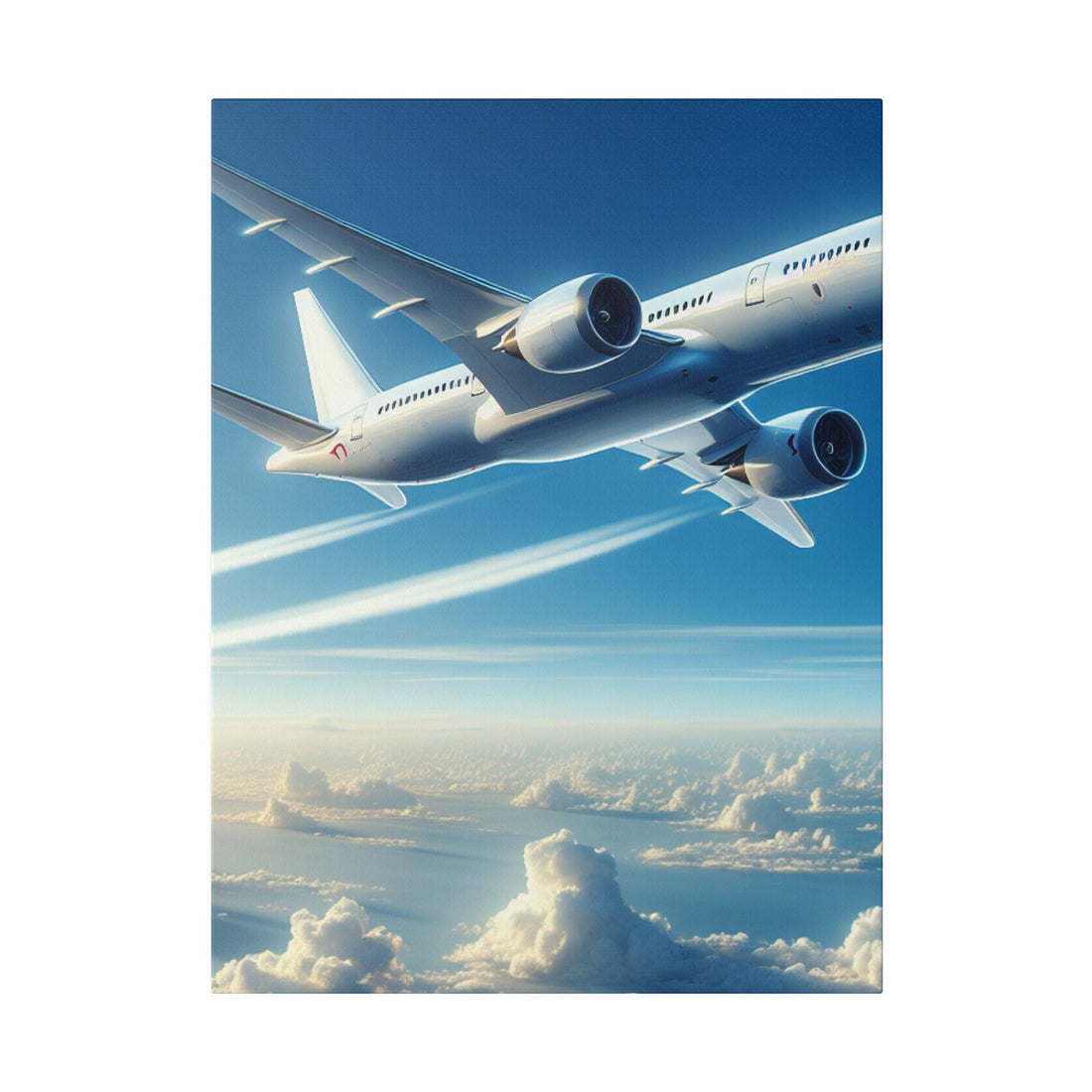 "Skybound Elegance: Airplane Canvas Wall Art" - The Alice Gallery
