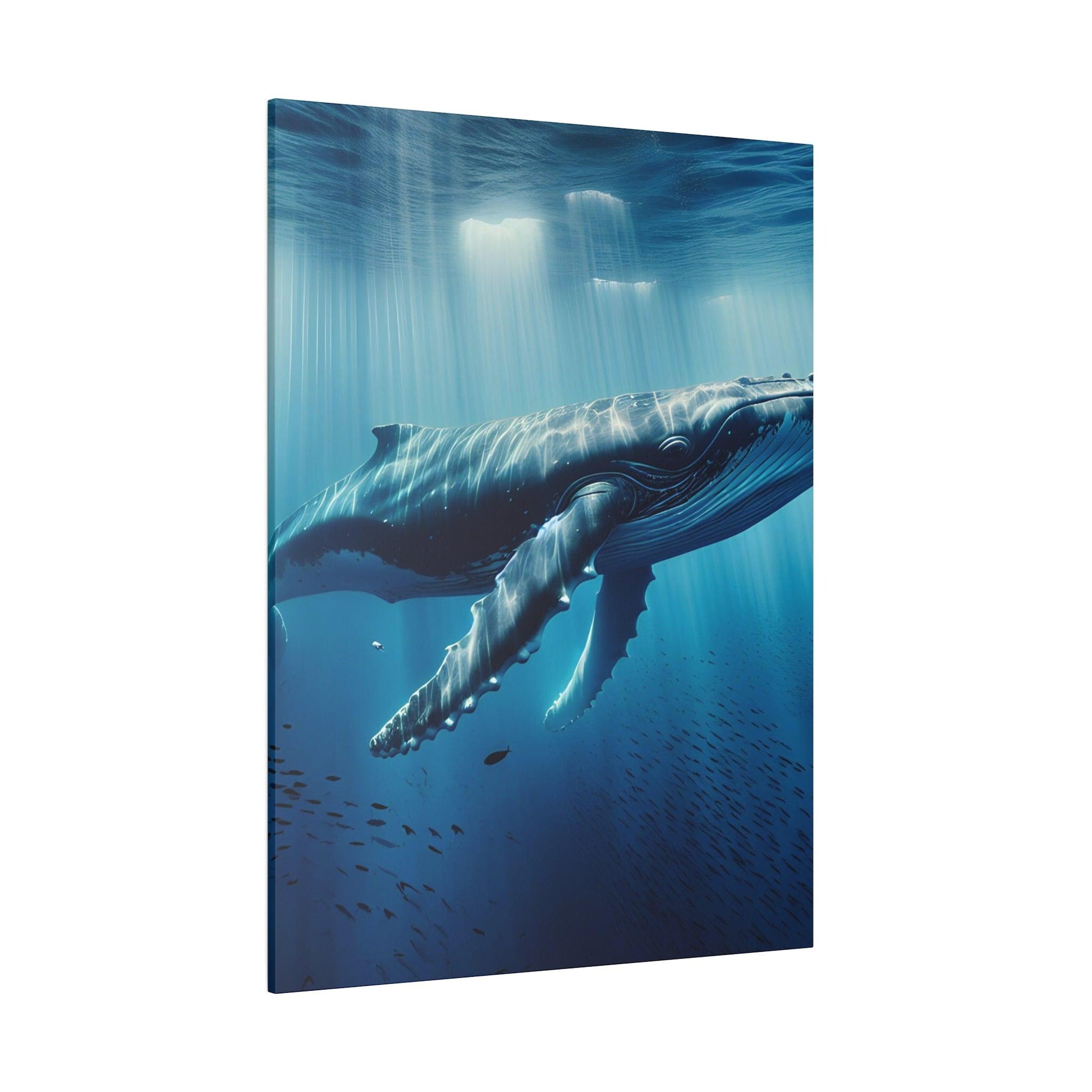 "Whale's Whisper - Tranquil Seascape Canvas Wall Art" - The Alice Gallery