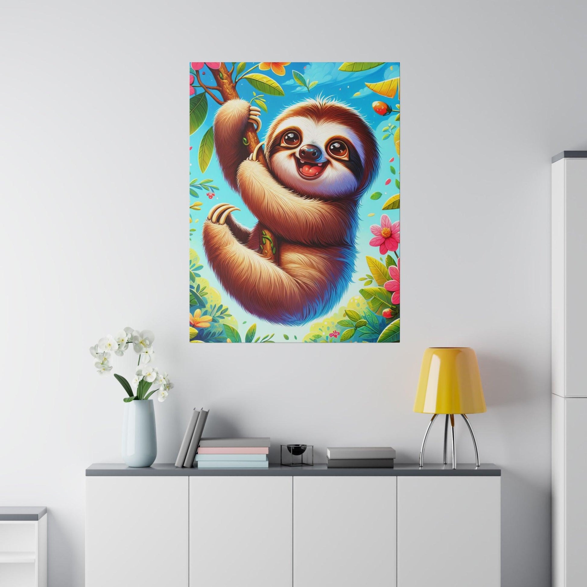 "Slothful Serenity: Canvas Wall Art" - The Alice Gallery
